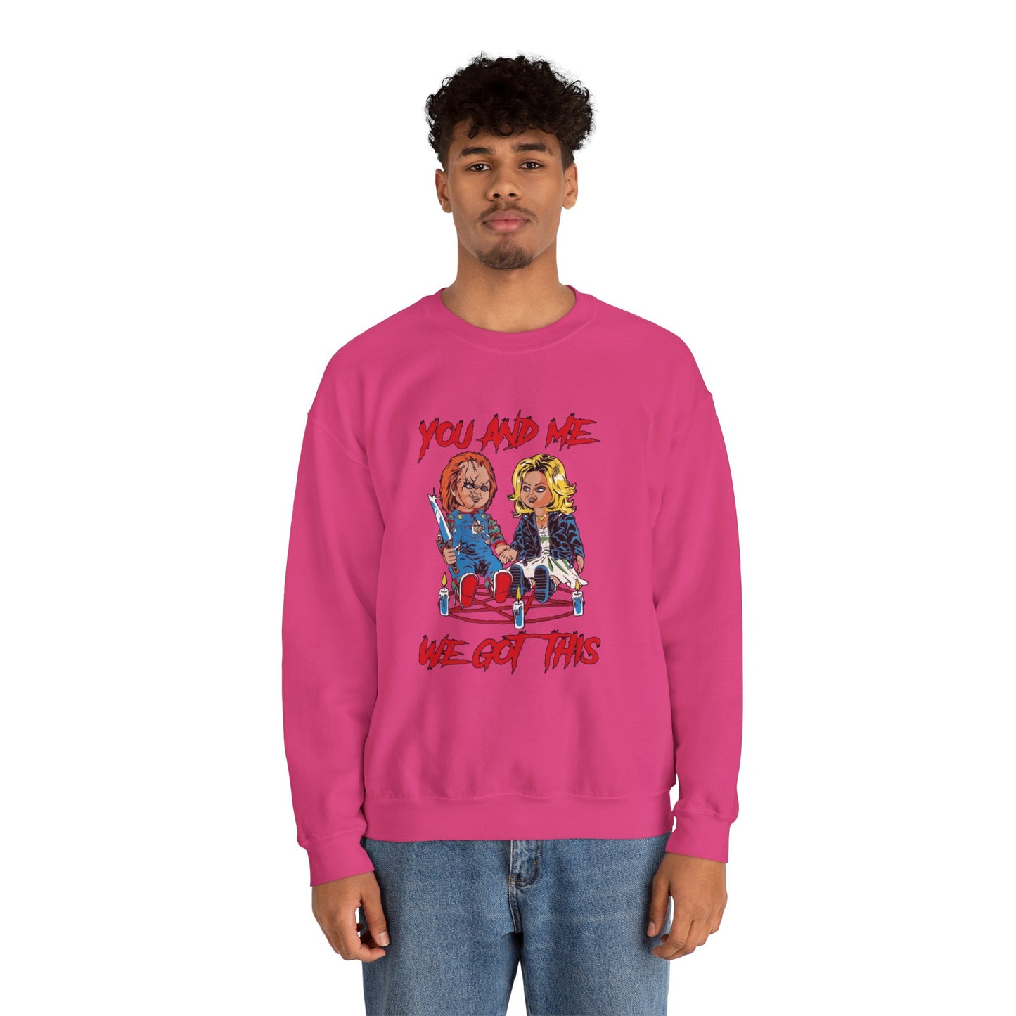 Chucky and bride Halloween Sweatshirt