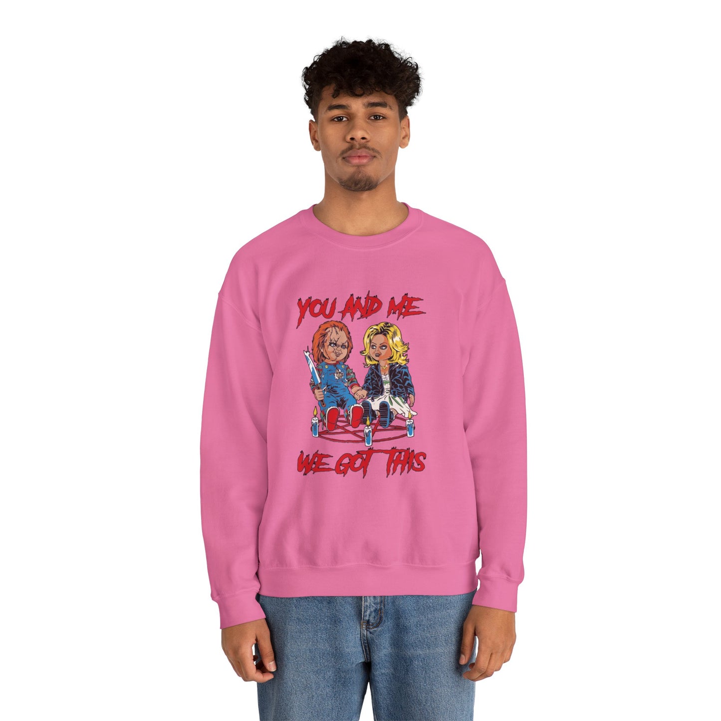 Chucky and bride Halloween Sweatshirt