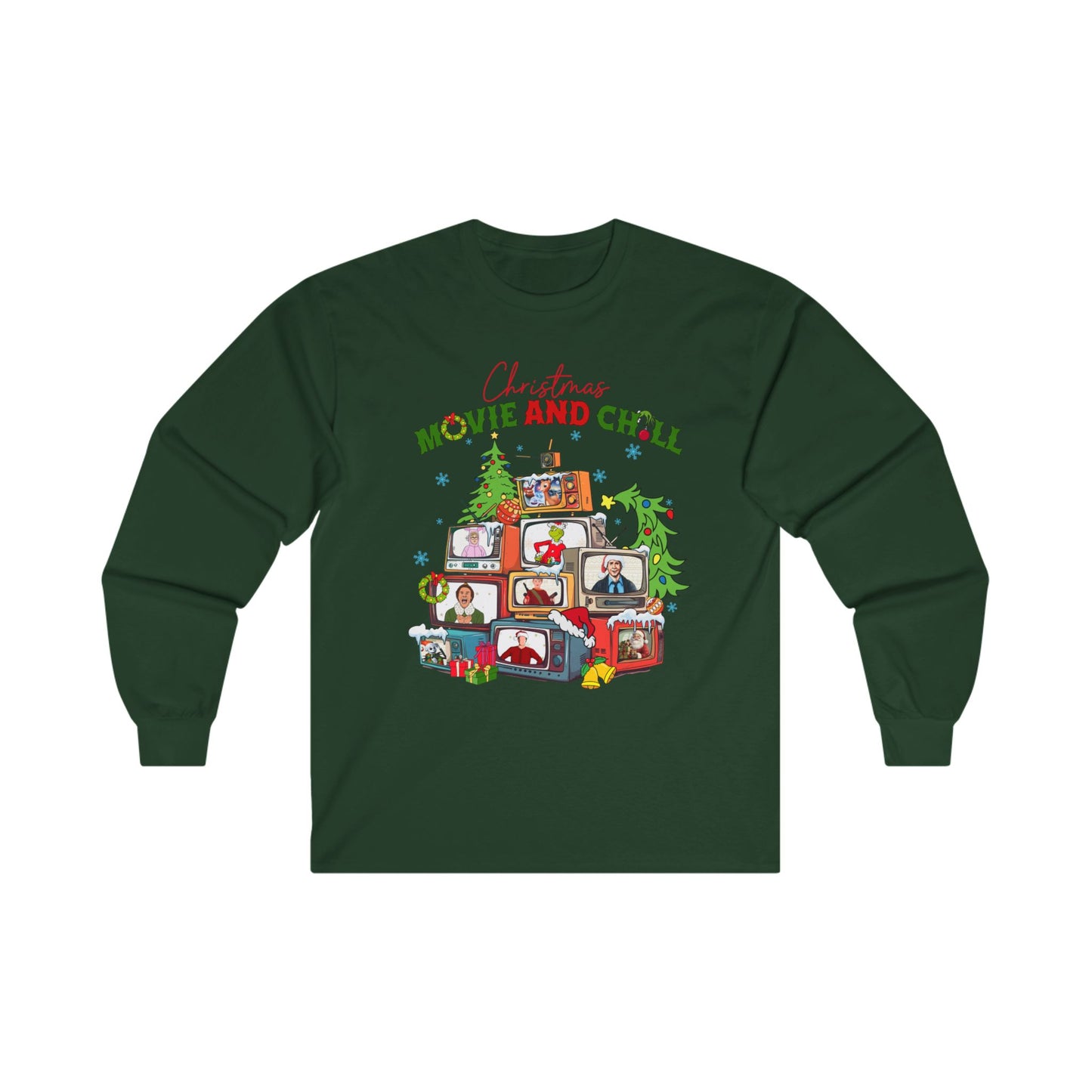 Christmas Movie and Chill Long Sleeve Tee