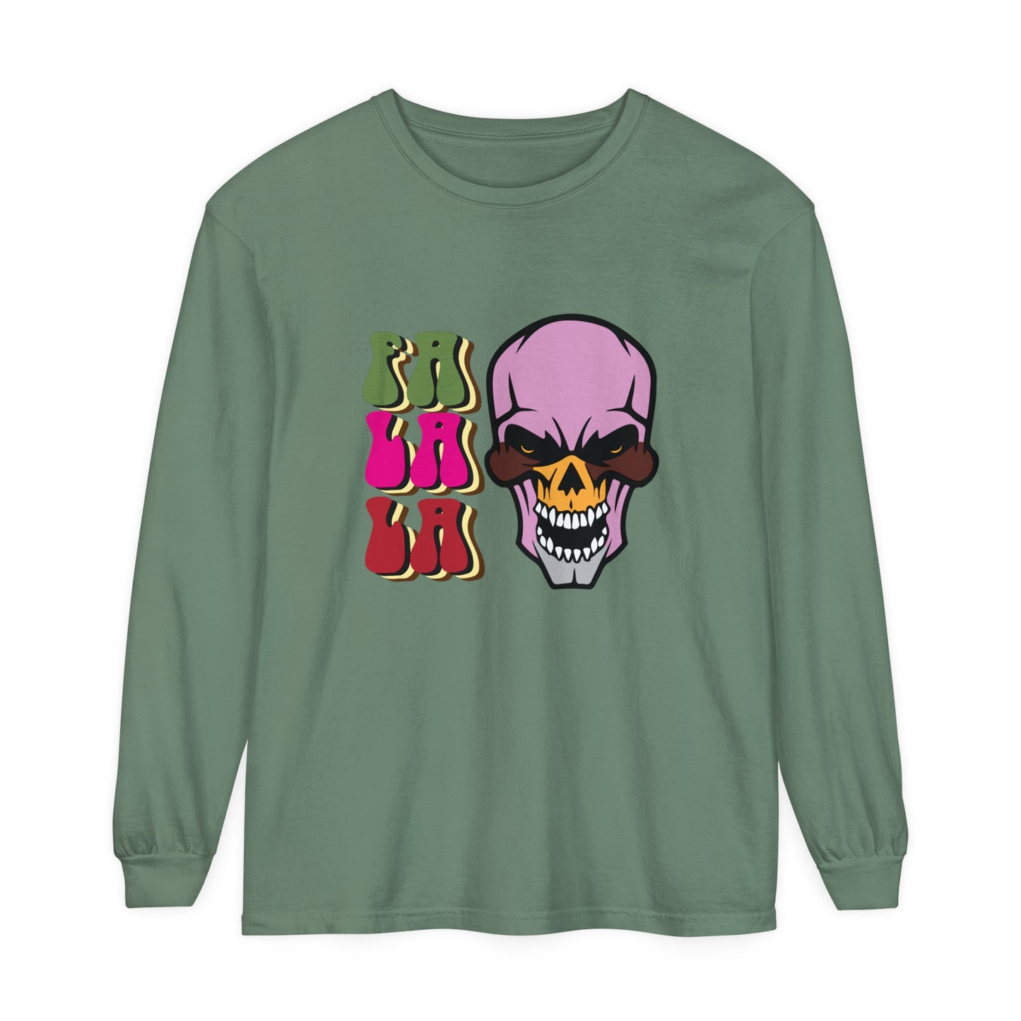 Skull Graphic Long Sleeve T-Shirt for Christmas