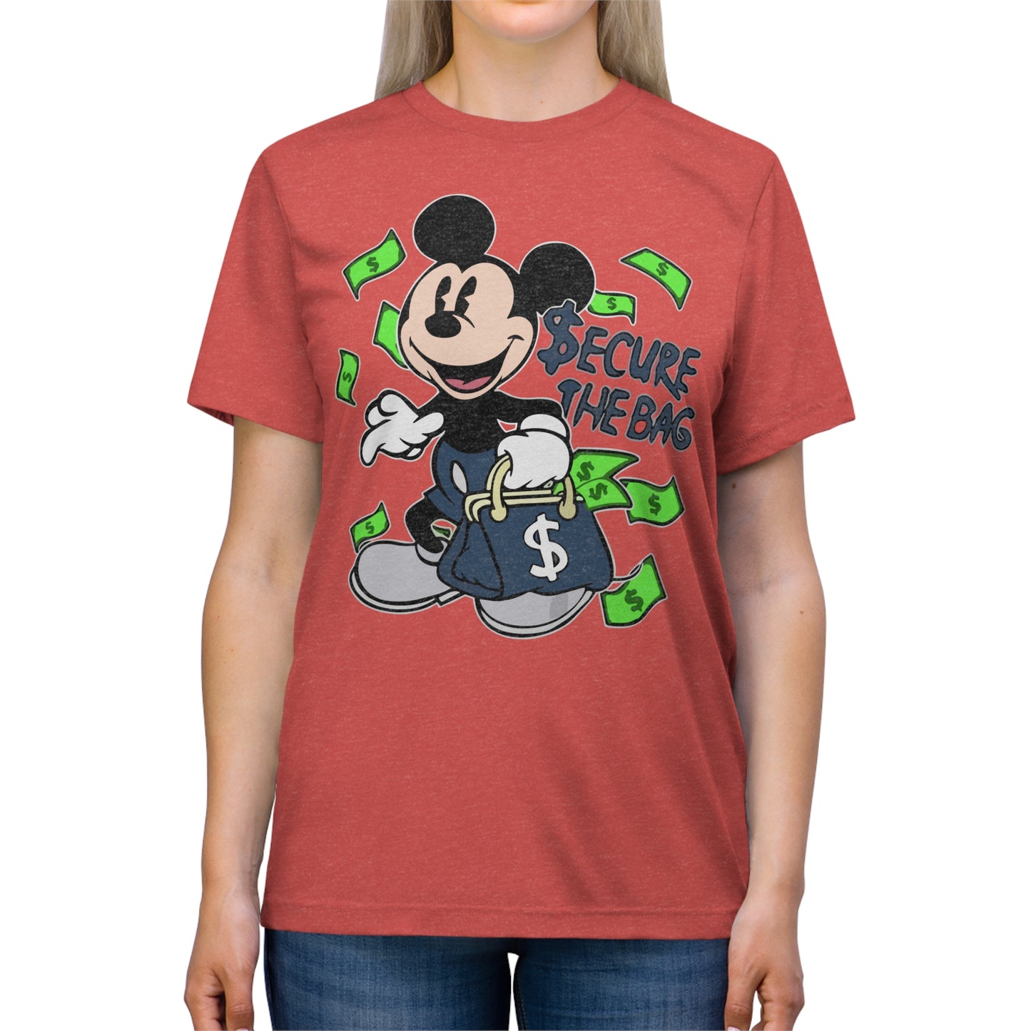Disney Mickey Mouse 'Secure The Bag' Unisex Triblend Tee