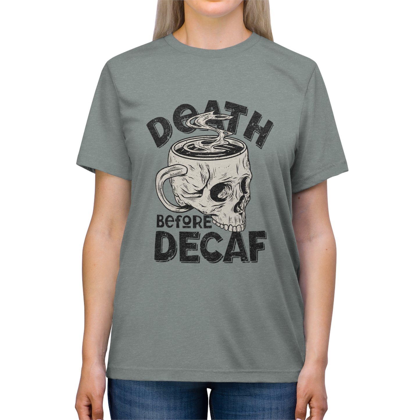 Death Before Coffee Triblend Tee