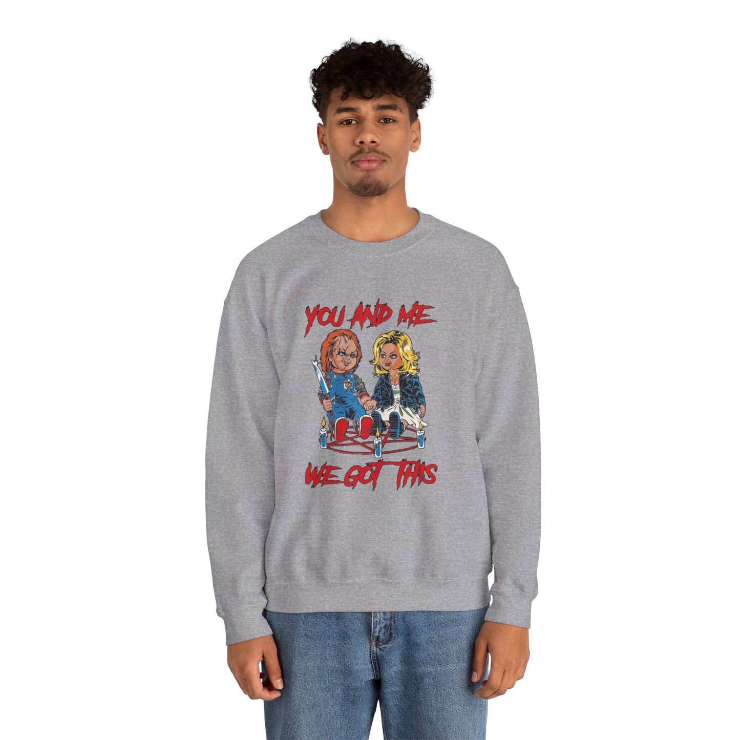 Chucky and bride Halloween Sweatshirt