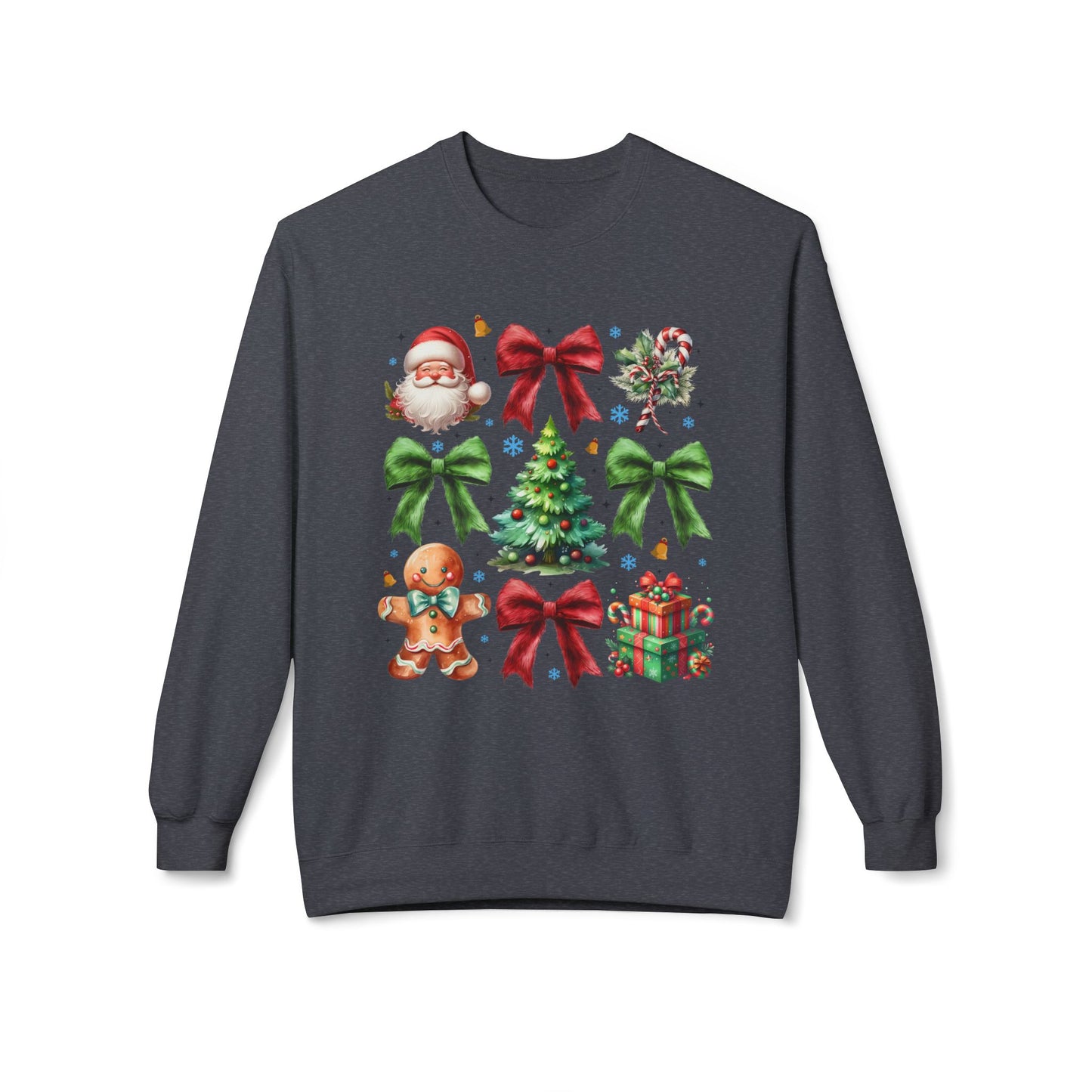 Festive Fleece Crewneck Sweatshirt - Christmas Cheer Design