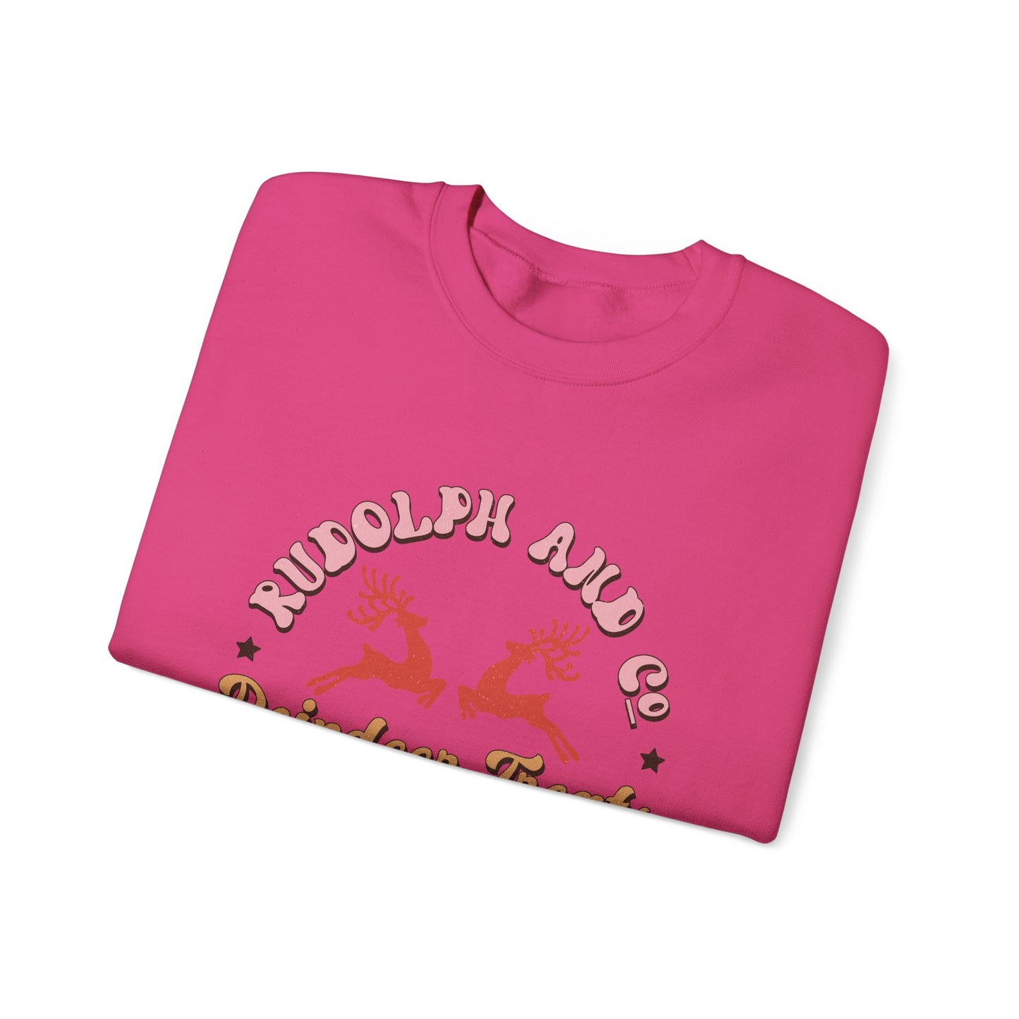 Christmas Crewneck Sweatshirt - Rudolph & Santa's Reindeer Treats Design