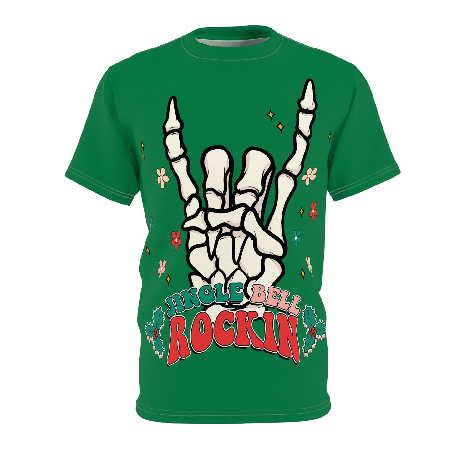 T-Shirt - Jingle Bell Rock Skeleton Hand Design