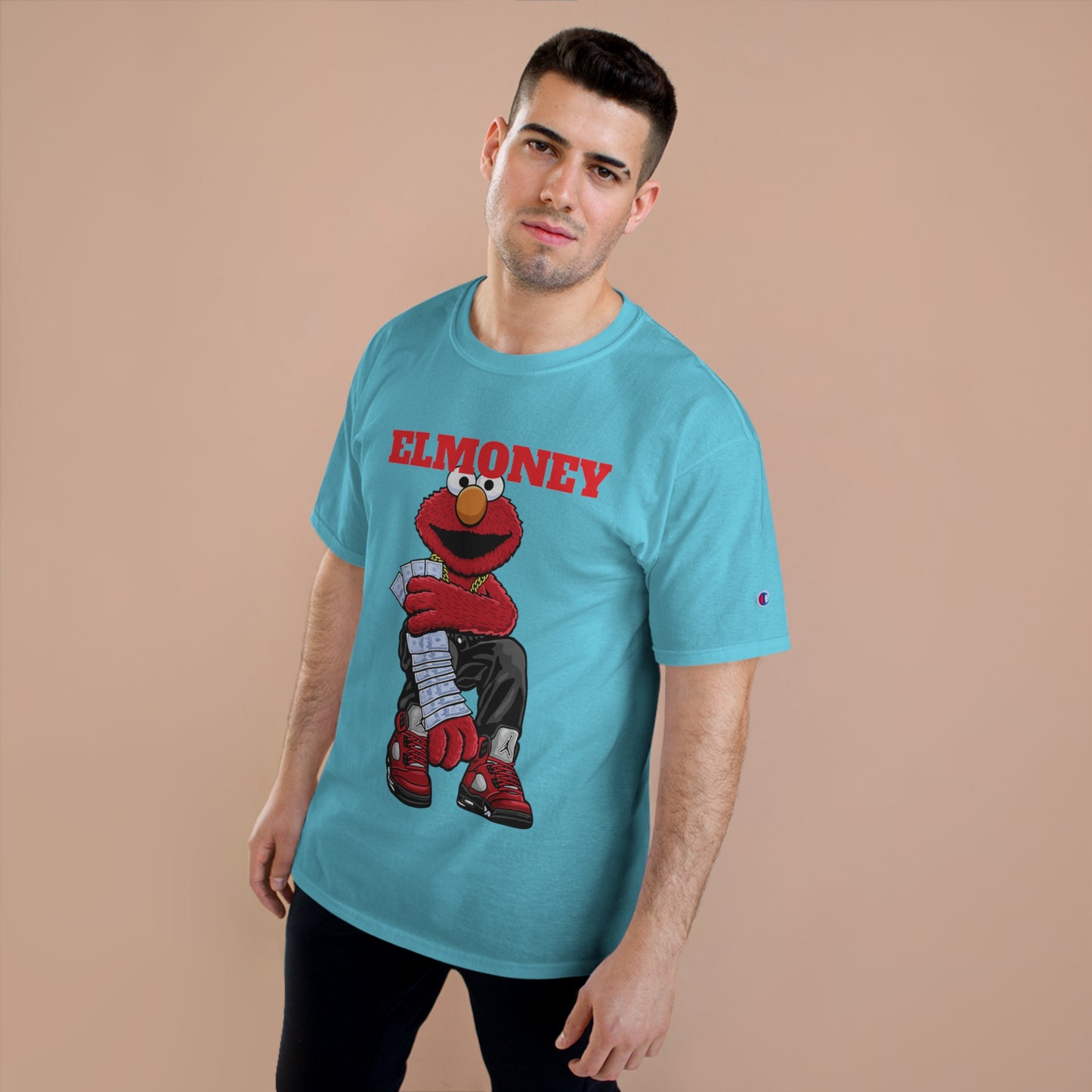Elmo Champion T-Shirt with Money Design