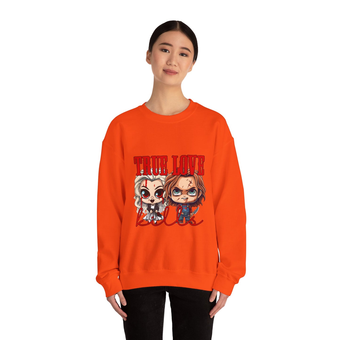 Chucky and bride Halloween Sweatshirt