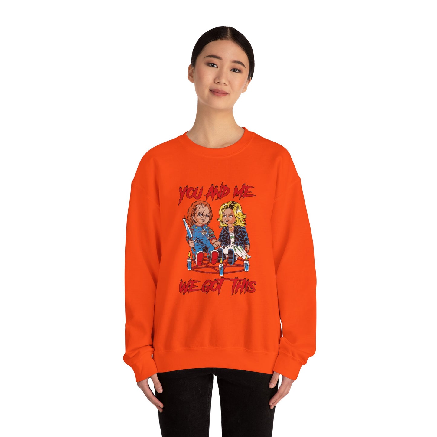 Chucky and bride Halloween Sweatshirt