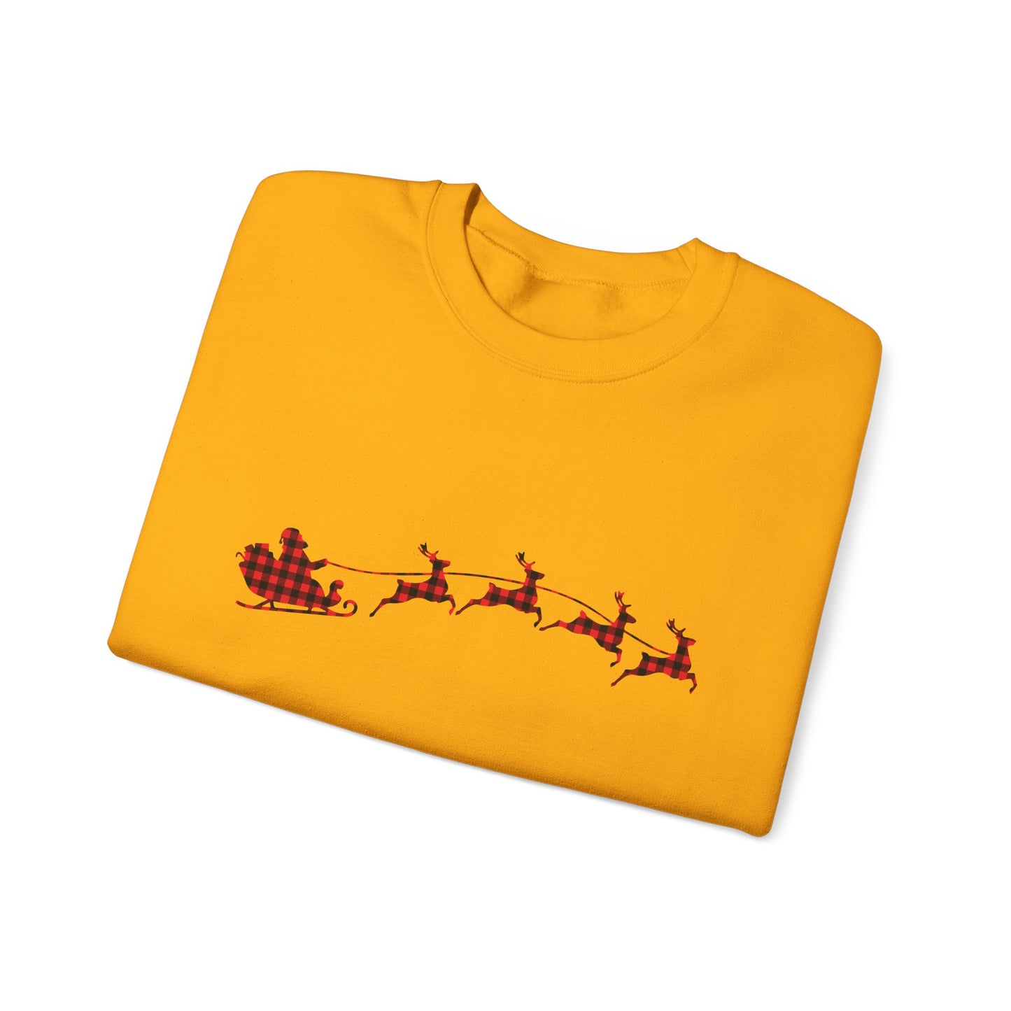 Unisex Christmas Crewneck Sweatshirt - Rudolph & Santa's Reindeer Treats Design