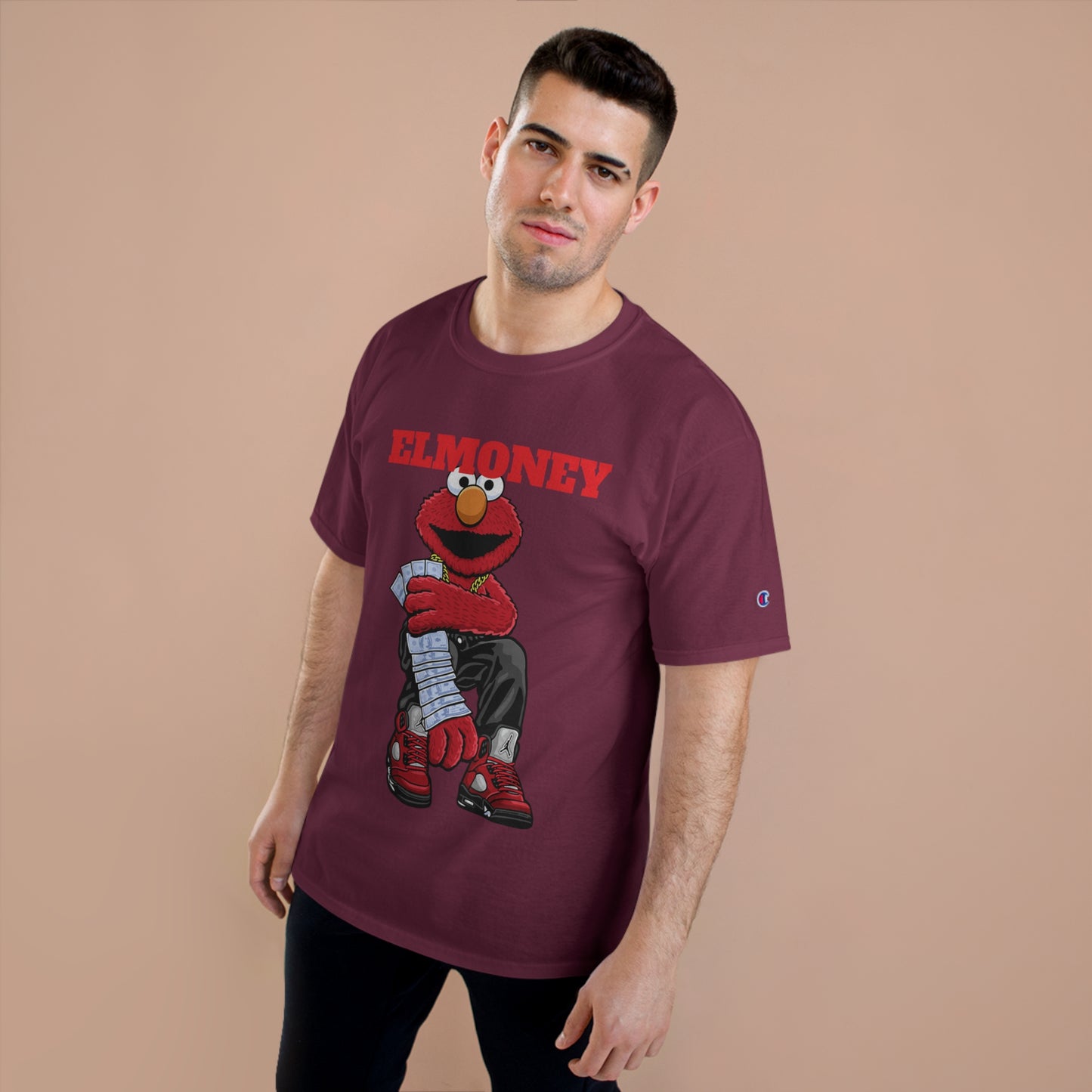Elmo Champion T-Shirt with Money Design