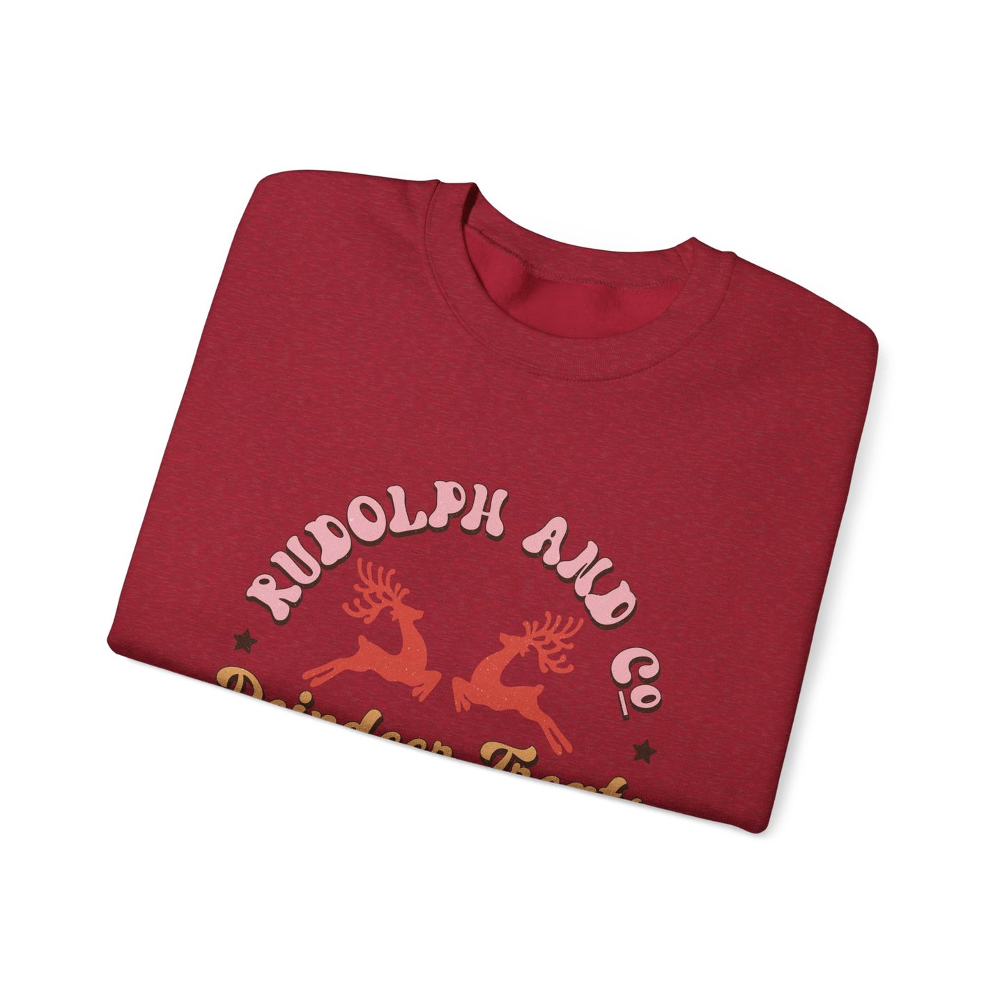 Christmas Crewneck Sweatshirt - Rudolph & Santa's Reindeer Treats Design