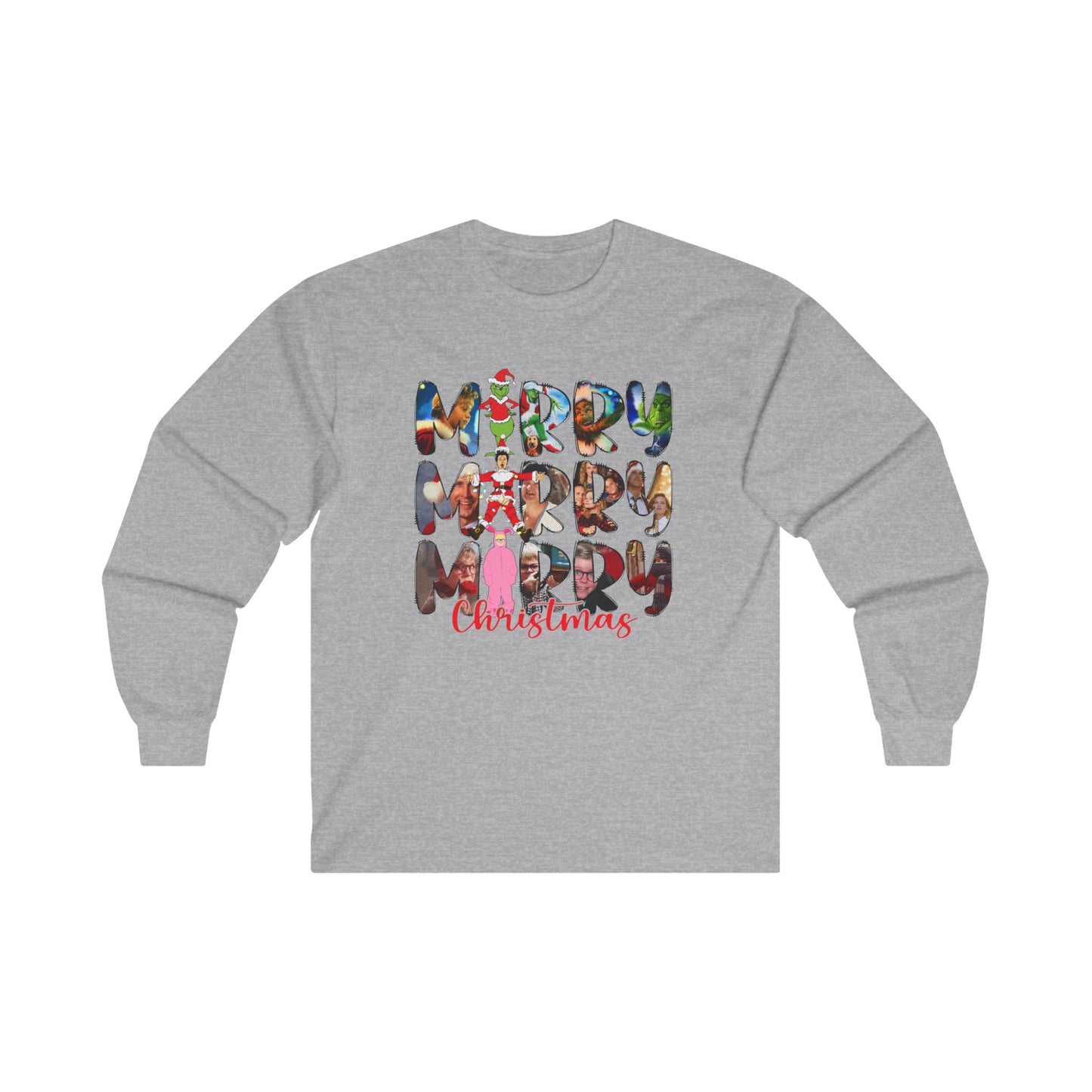 Merry Christmas Unisex Long Sleeve Tee - Festive Cotton Shirt