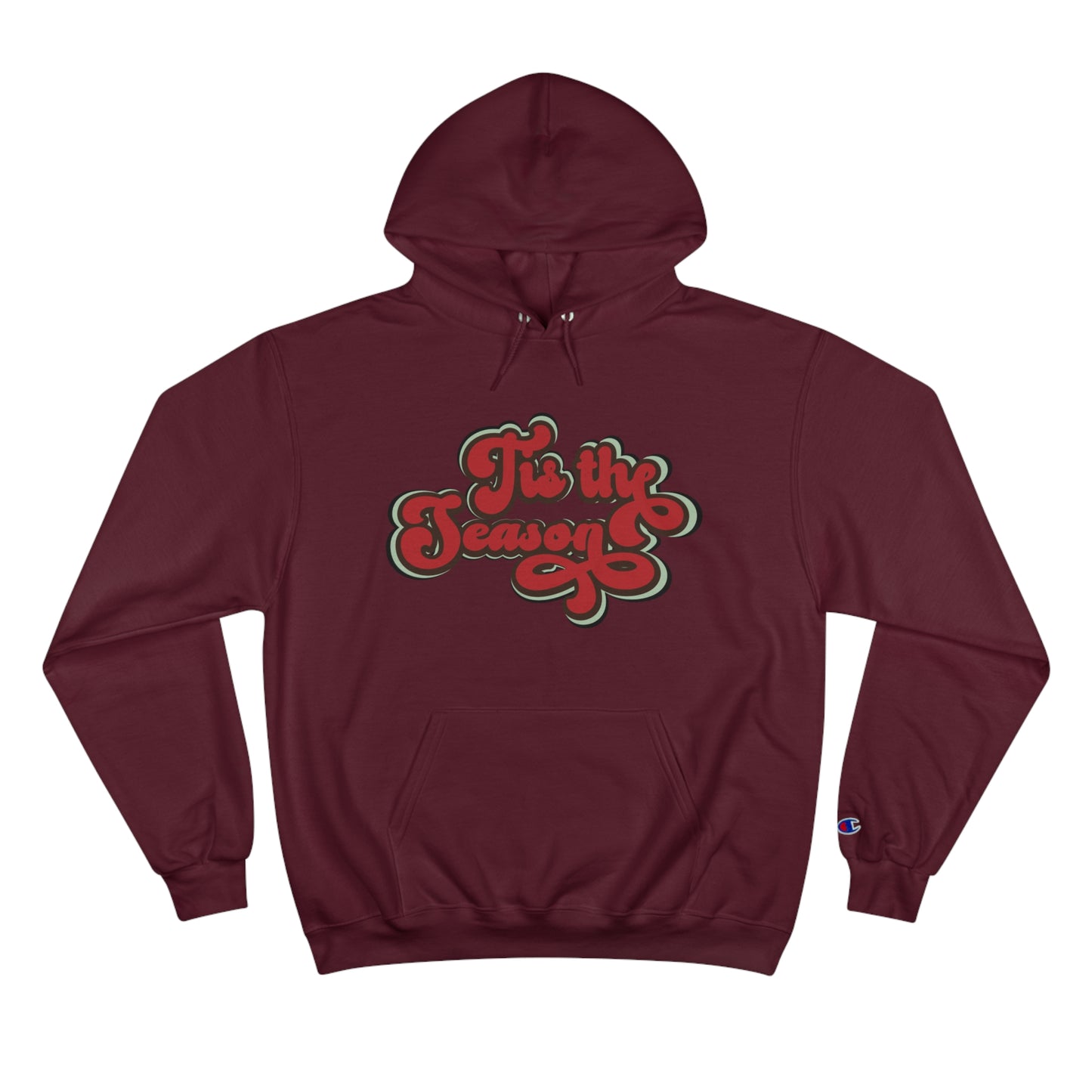 Festive Champion Hoodie - 'Tis the Season Christmas Sweatshirt