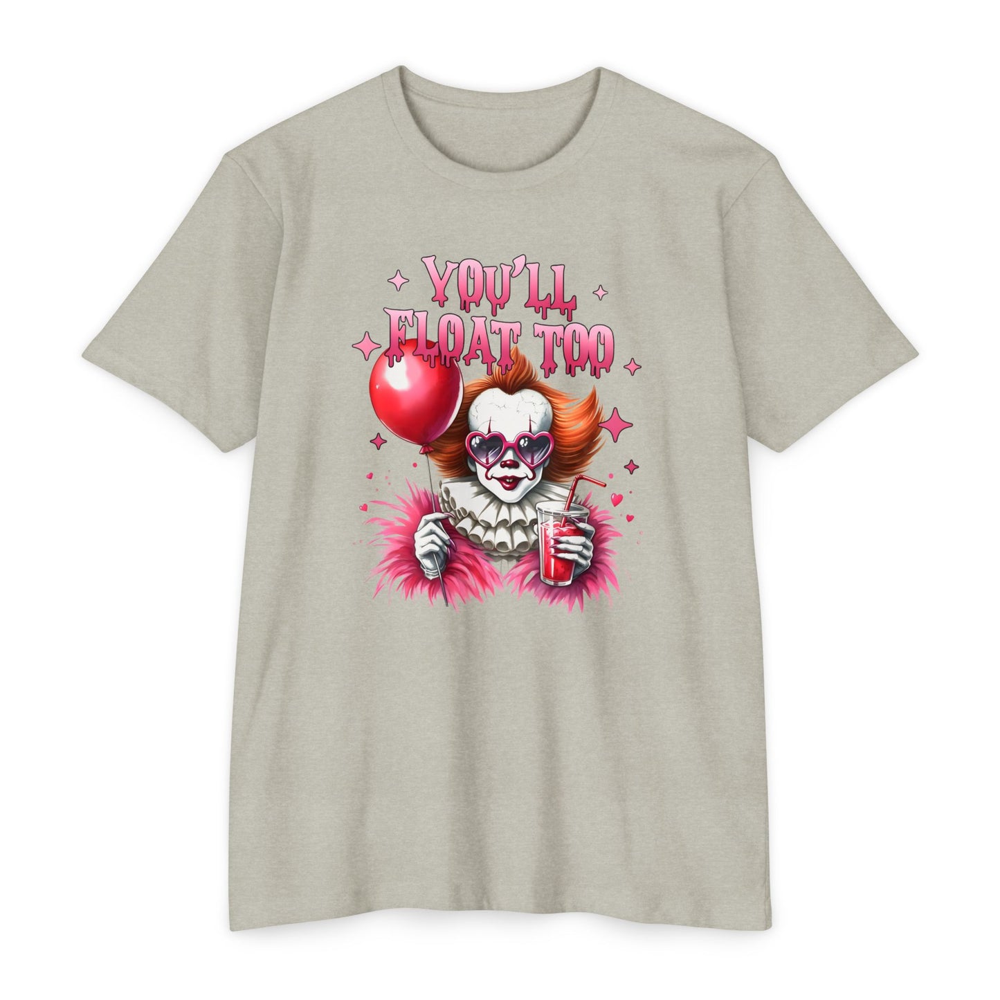 Spooky CVC Jersey T-Shirt - "You'll Float Too" Horror Tee