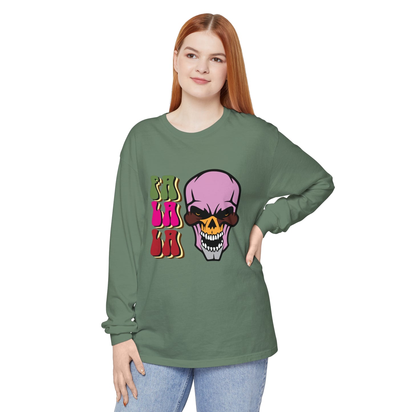 Skull Graphic Long Sleeve T-Shirt for Christmas