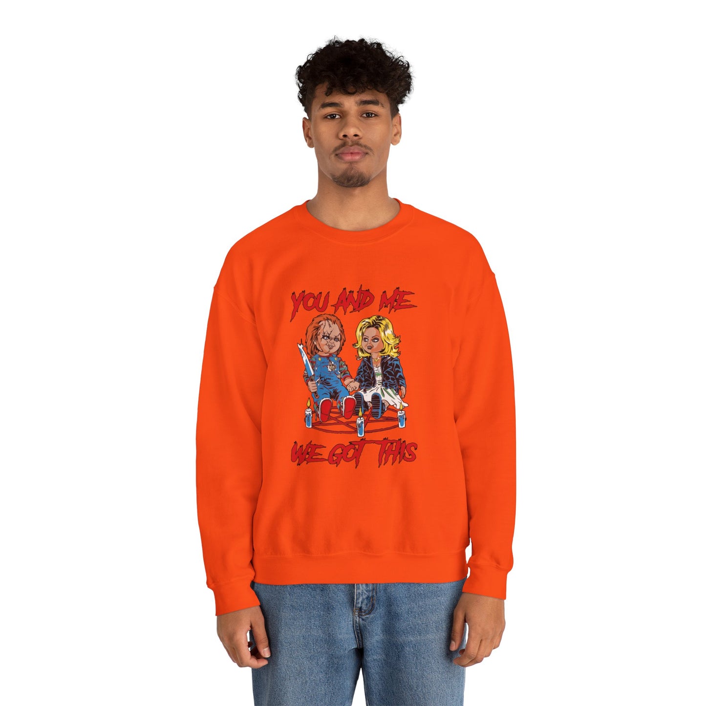 Chucky and bride Halloween Sweatshirt
