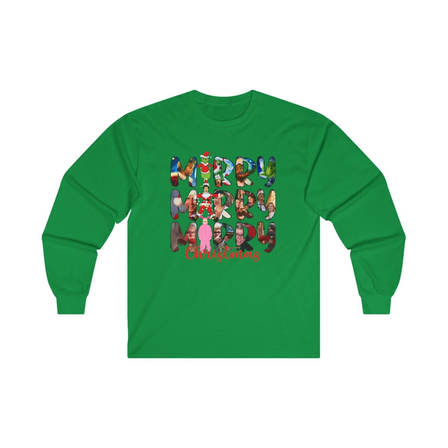Merry Christmas Unisex Long Sleeve Tee - Festive Cotton Shirt
