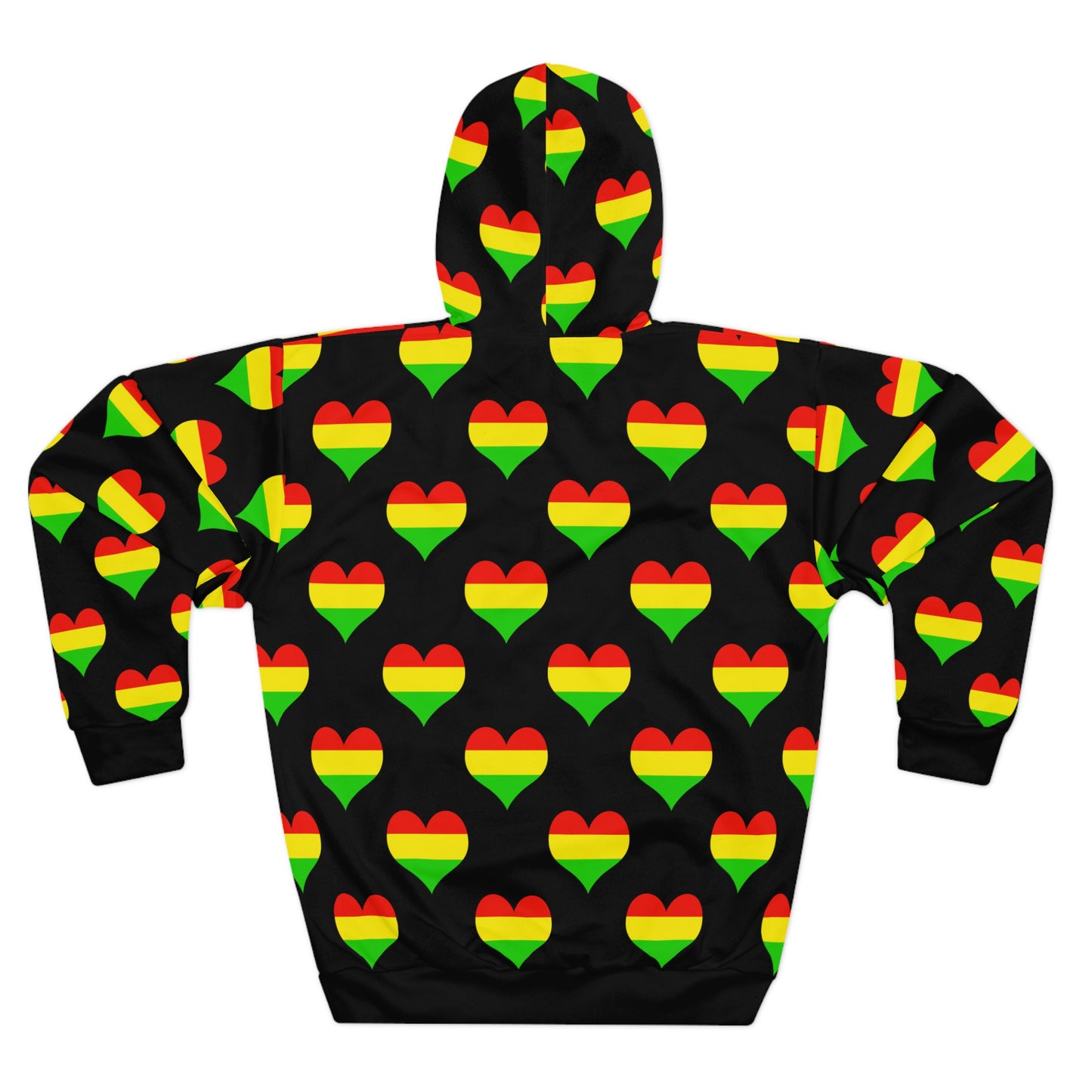 Multicolor Heart Pullover Hoodie