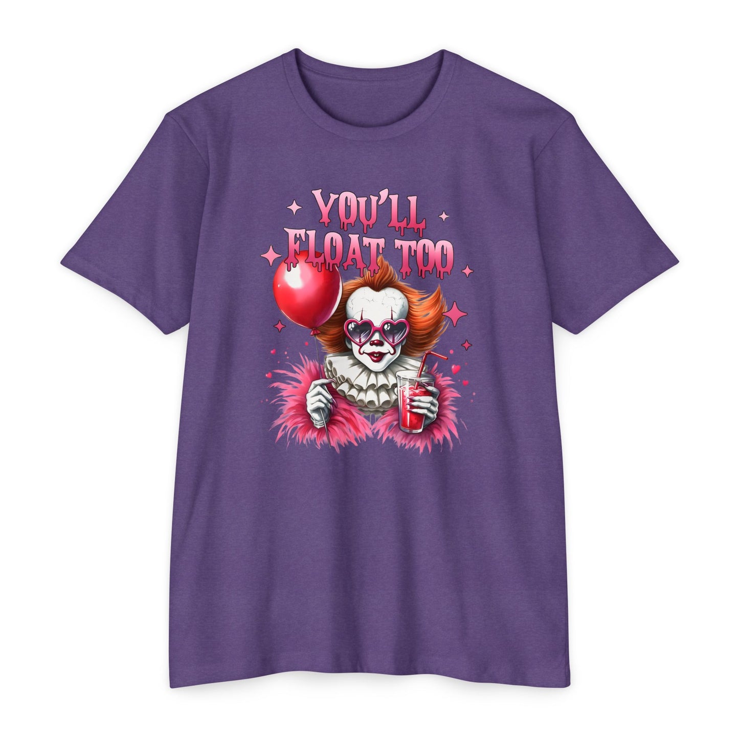 Spooky CVC Jersey T-Shirt - "You'll Float Too" Horror Tee