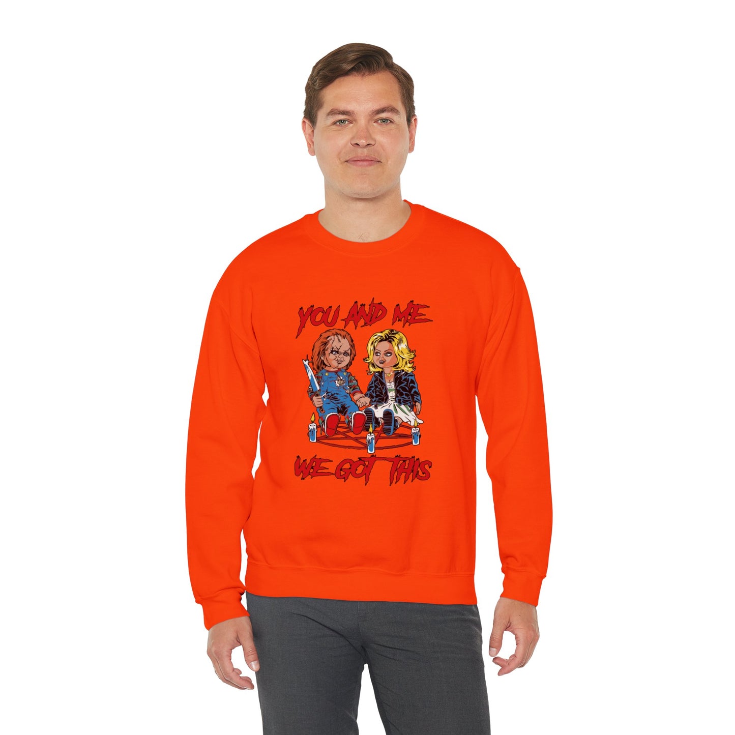 Chucky and bride Halloween Sweatshirt
