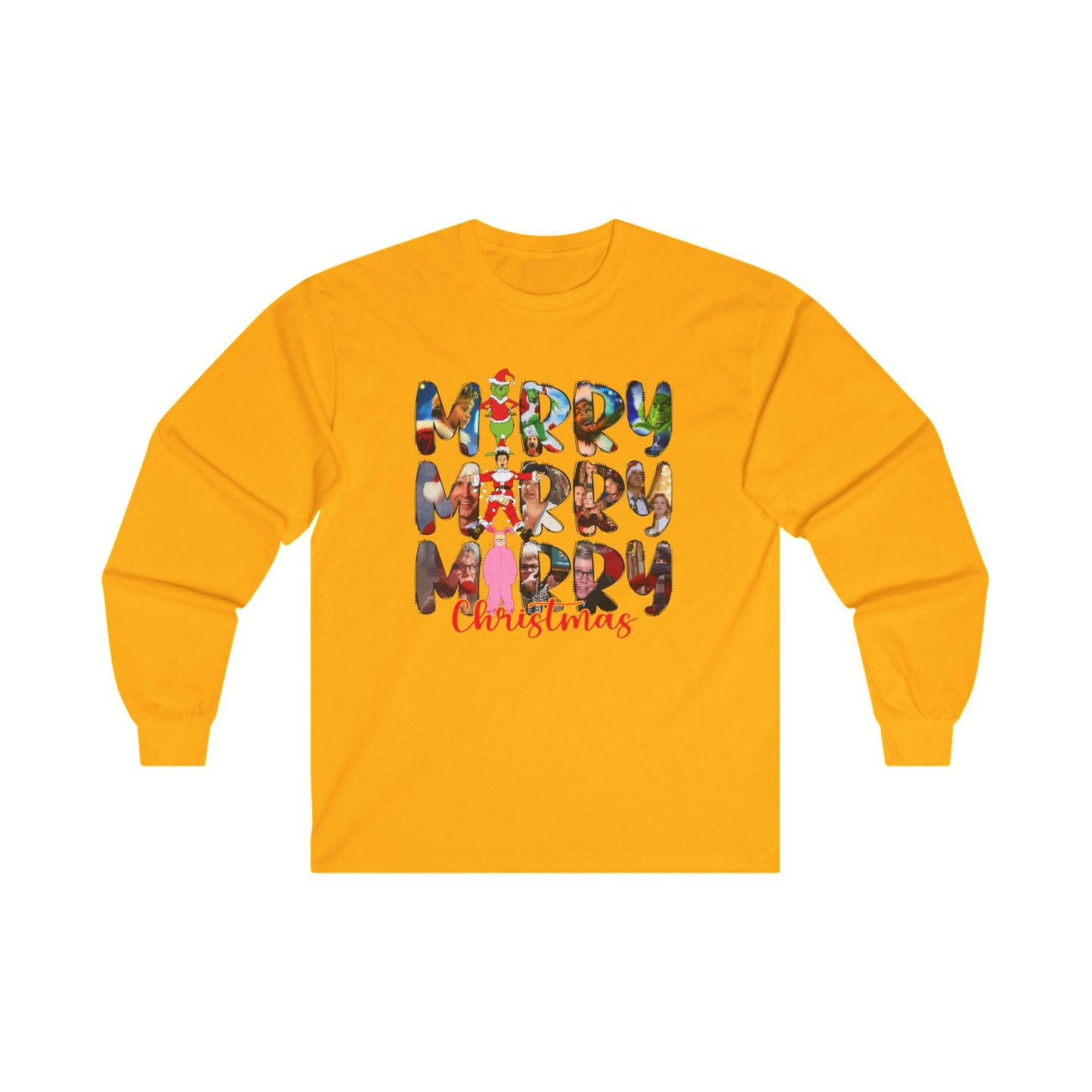 Merry Christmas Unisex Long Sleeve Tee - Festive Cotton Shirt