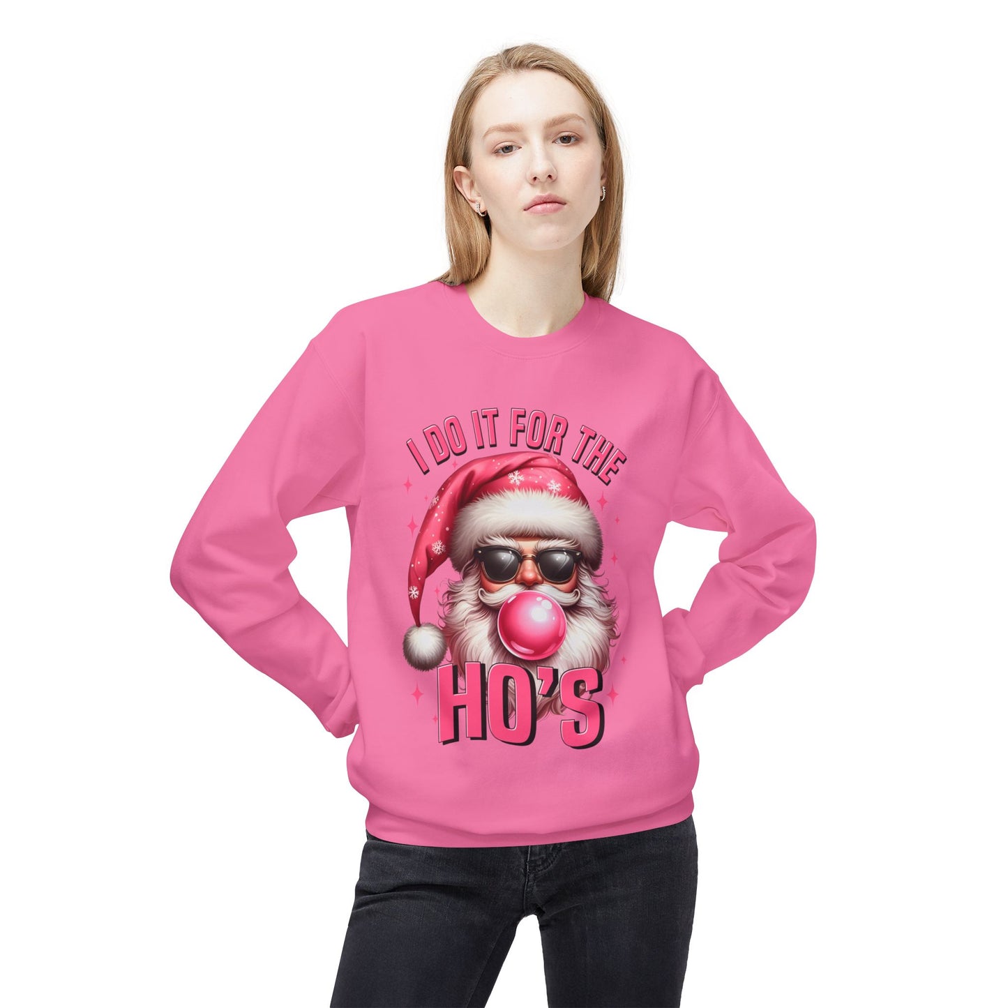 Santa Midweight Softstyle Fleece Crewneck Sweatshirt