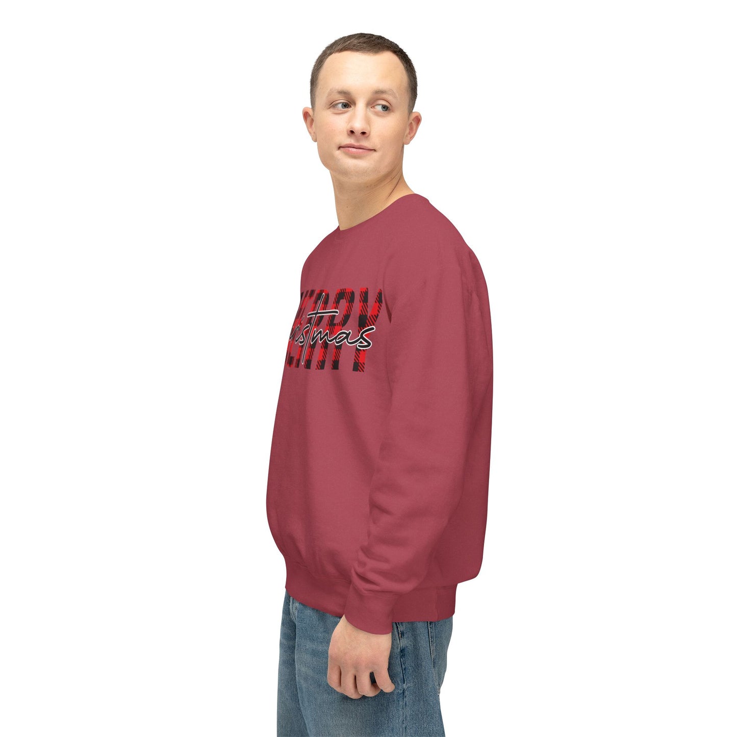 Merry Christmas Unisex Lightweight Crewneck Sweatshirt