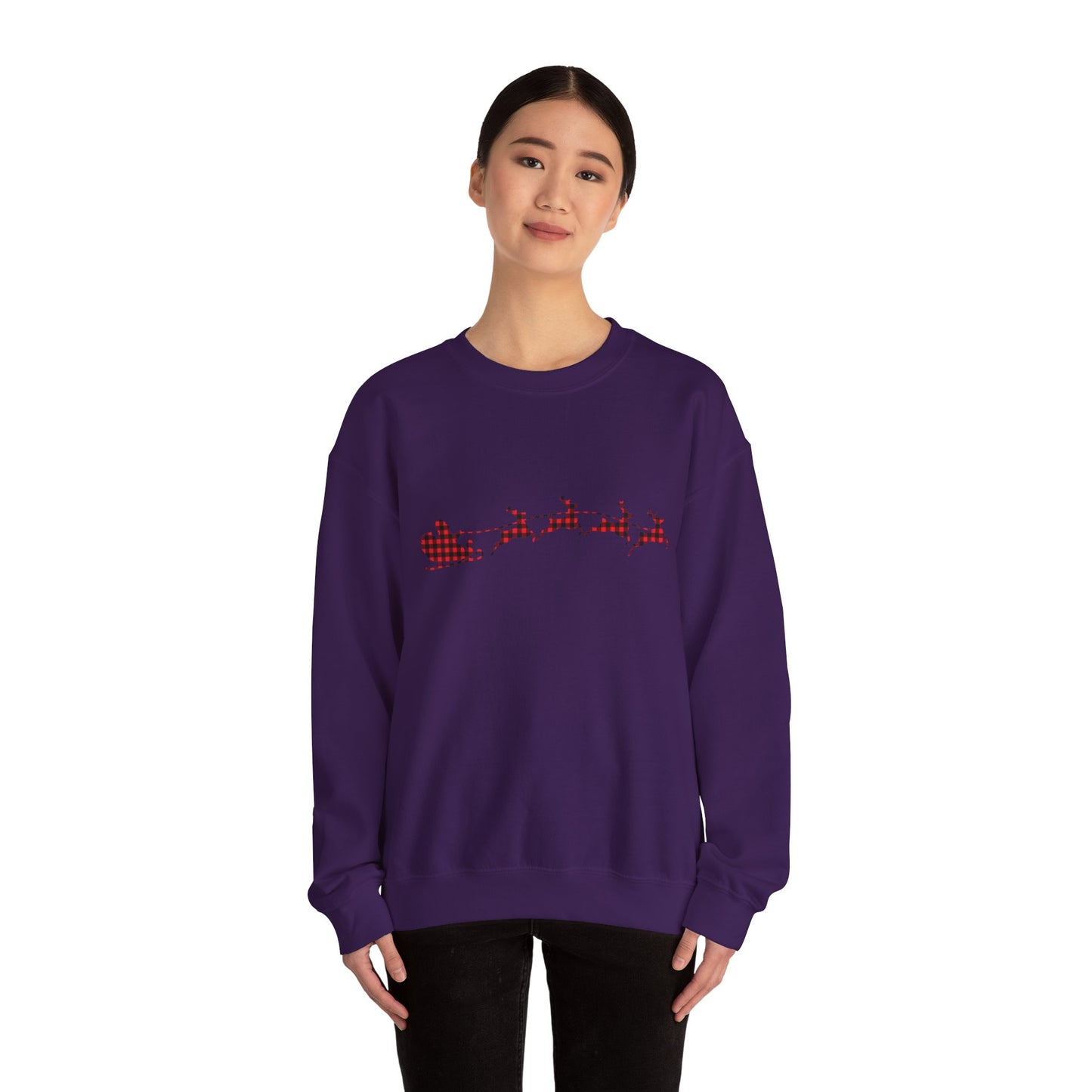 Unisex Christmas Crewneck Sweatshirt - Rudolph & Santa's Reindeer Treats Design