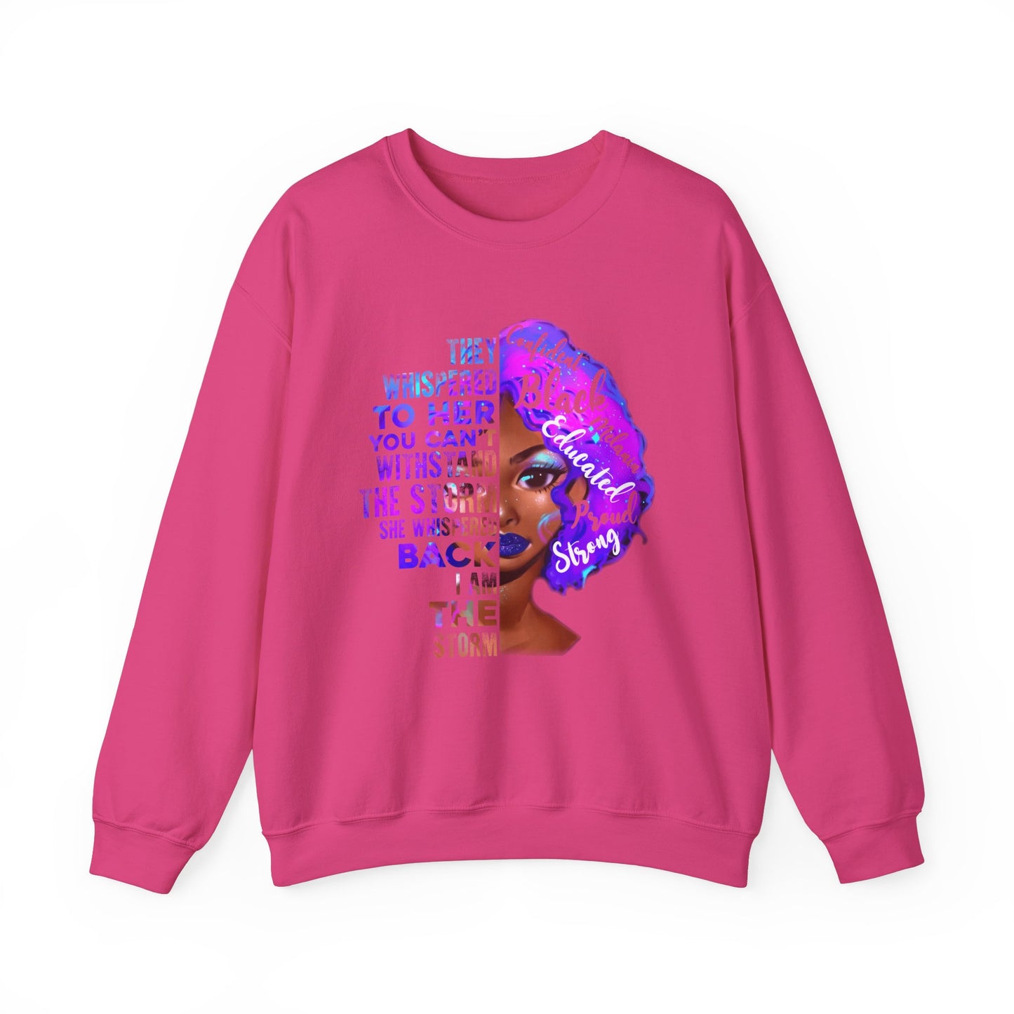 Black Educated Heavy Crew Sweatshirt