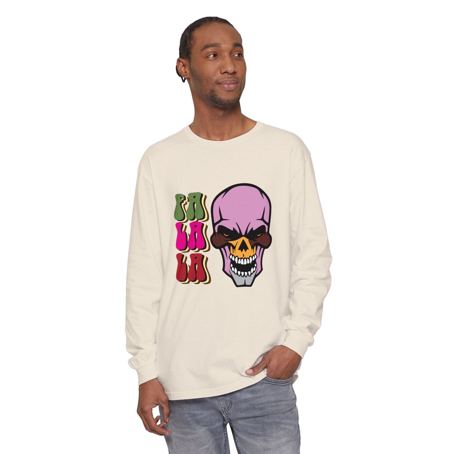 Skull Graphic Long Sleeve T-Shirt for Christmas