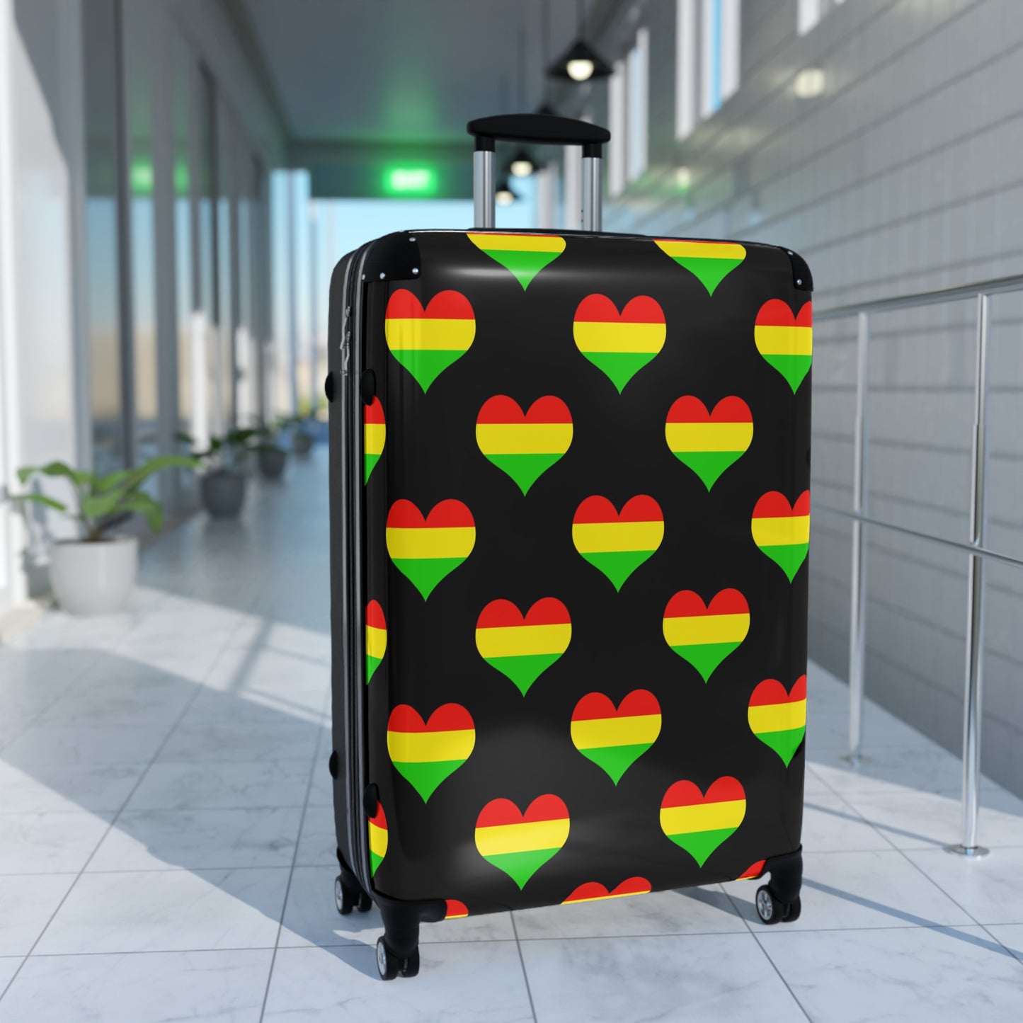 Rasta Hearts Suitcase