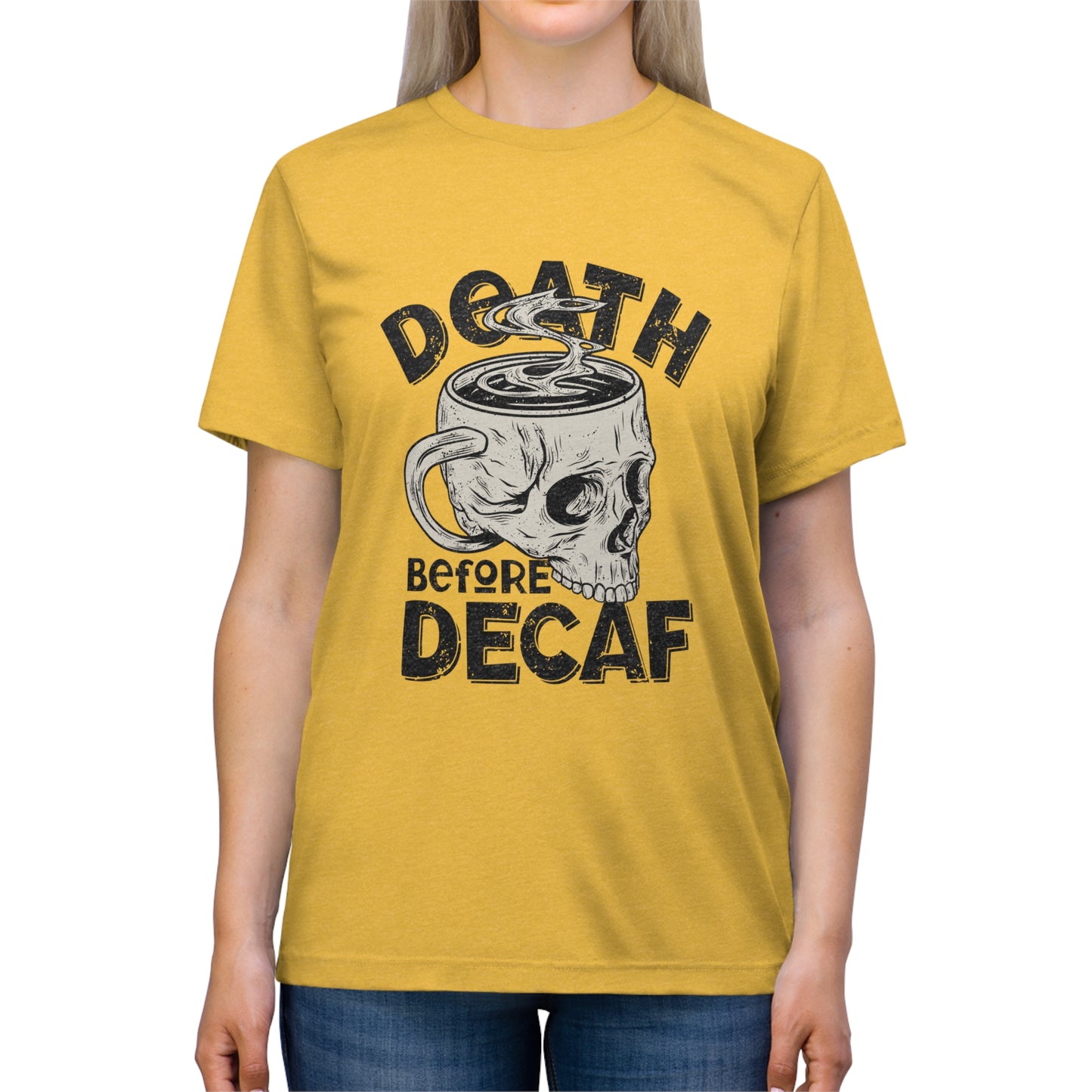 Death Before Coffee Triblend Tee