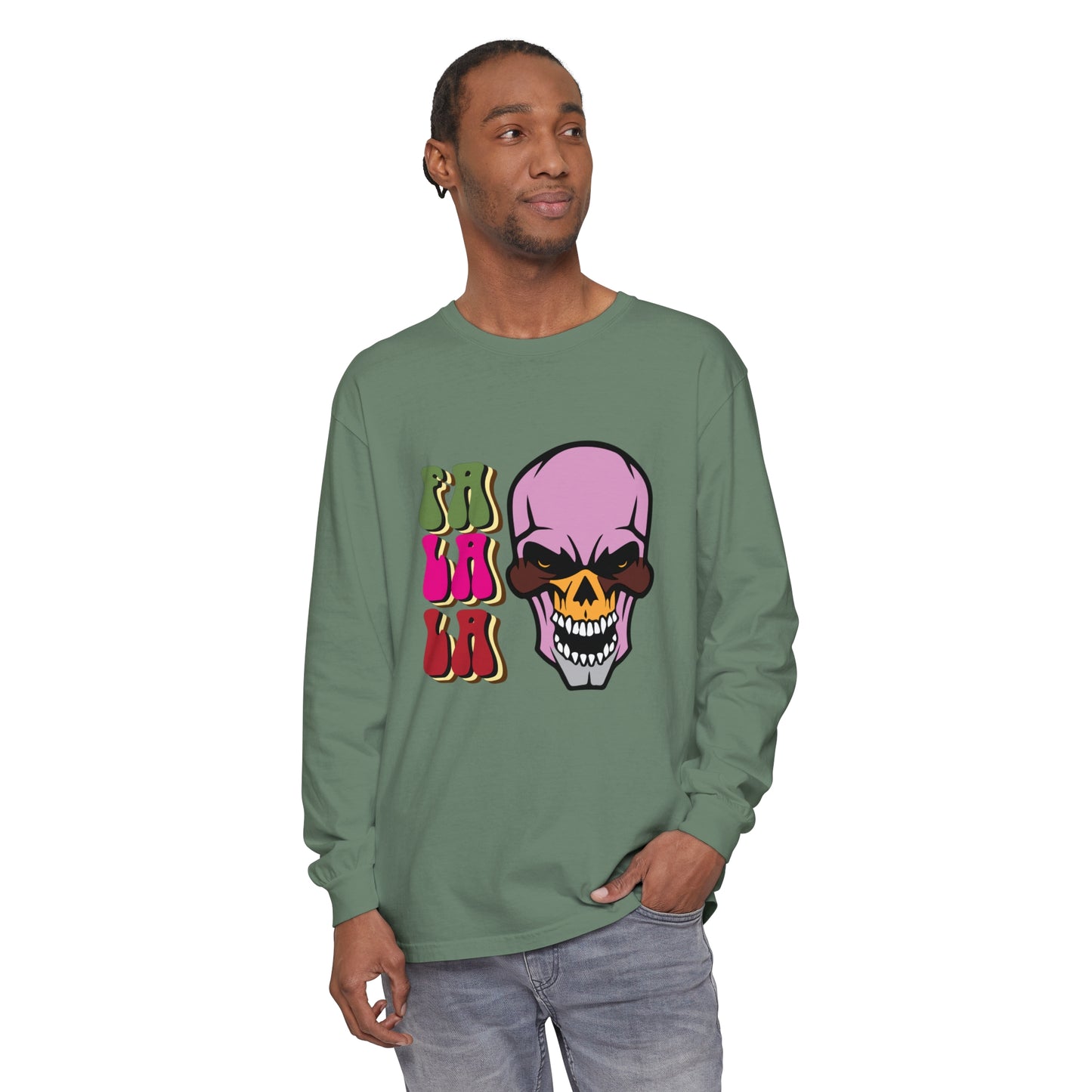 Skull Graphic Long Sleeve T-Shirt for Christmas