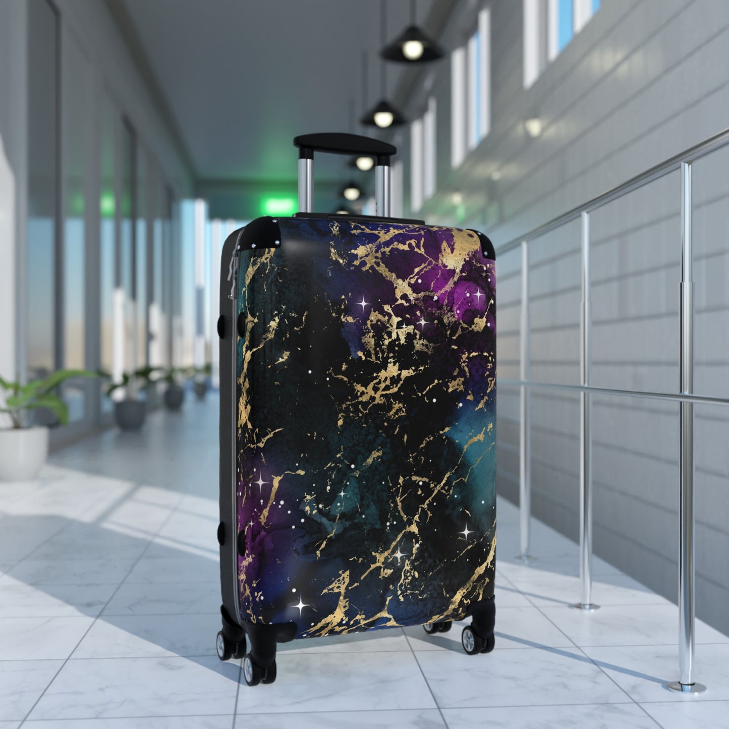 Purple Gold Suitcase