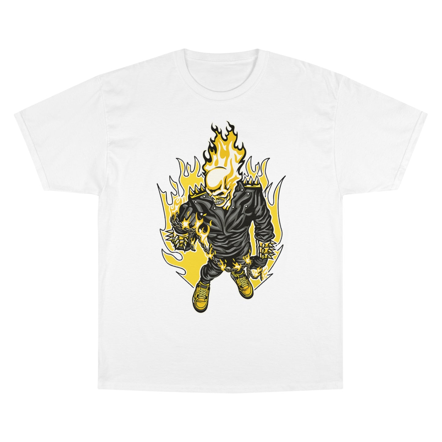Flaming Skull Champion T-Shirt