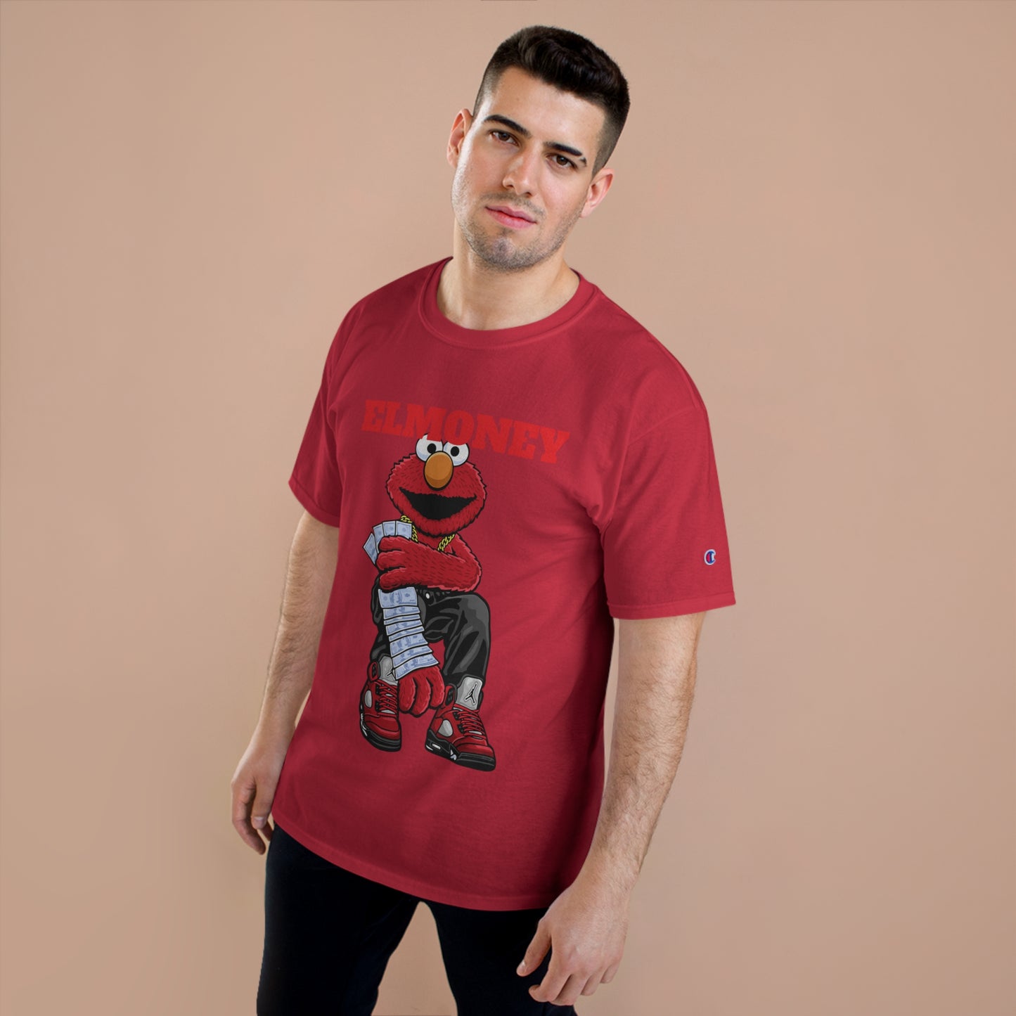 Elmo Champion T-Shirt with Money Design