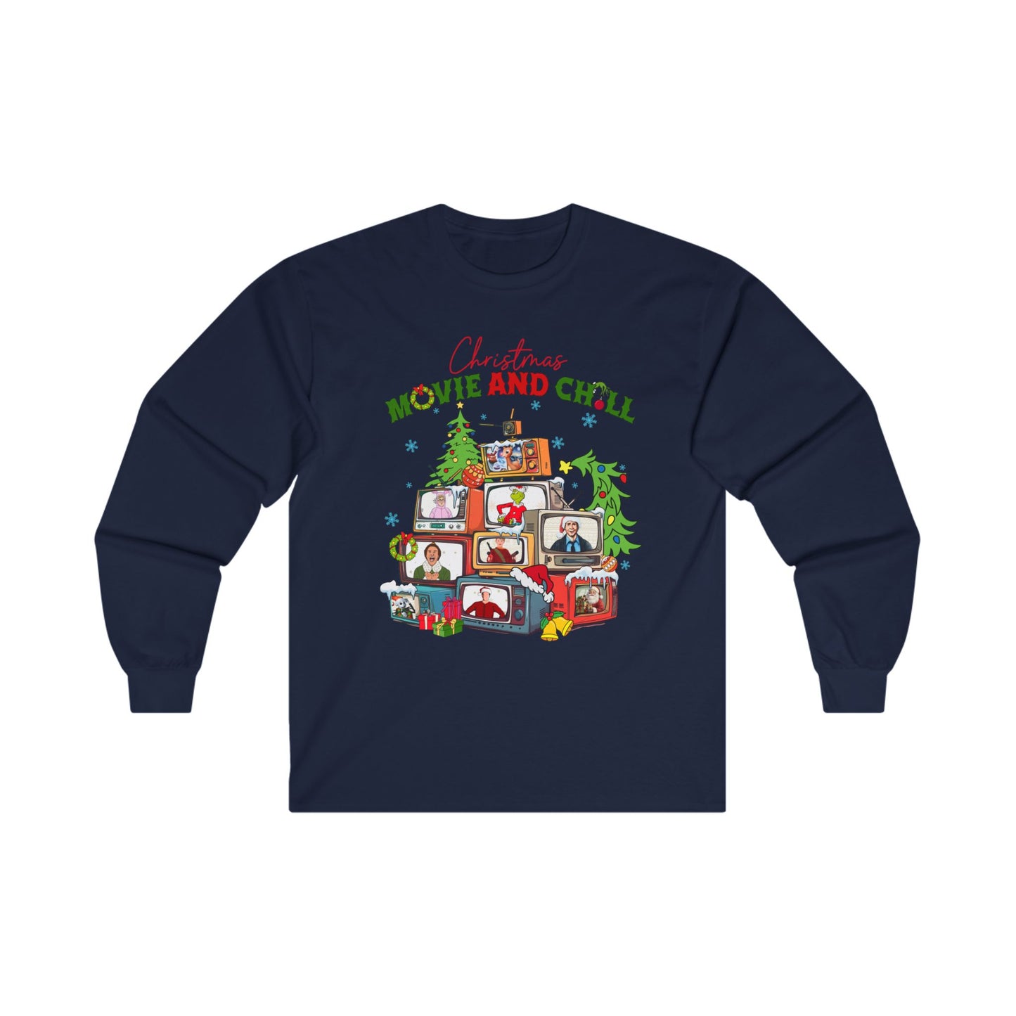Christmas Movie and Chill Long Sleeve Tee