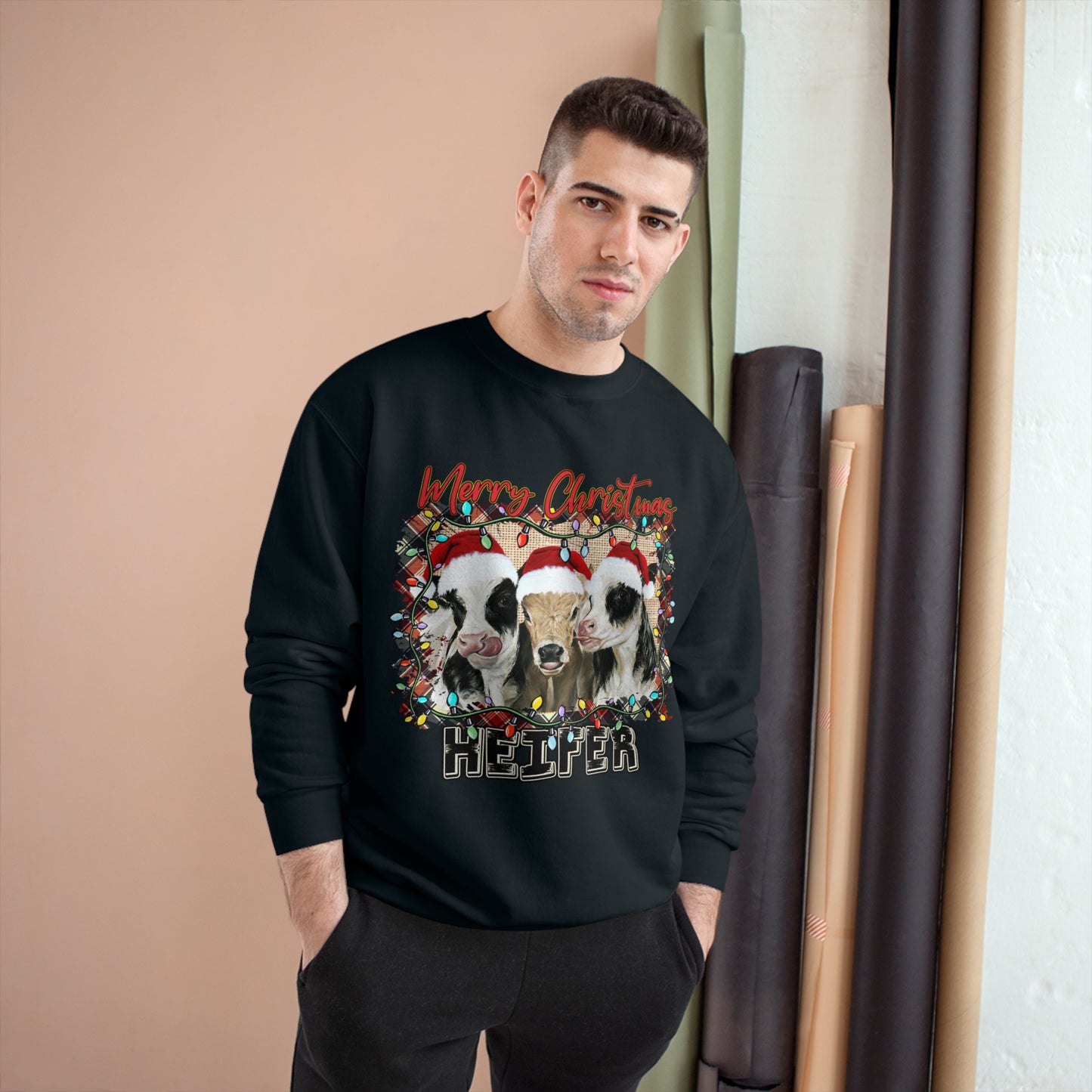 Merry Christmas Heffer Champion Sweatshirt