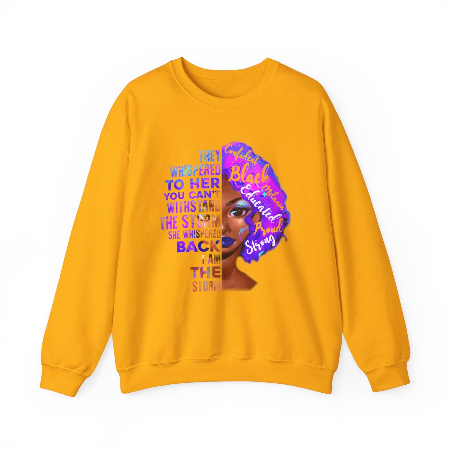 Black Educated Heavy Crew Sweatshirt