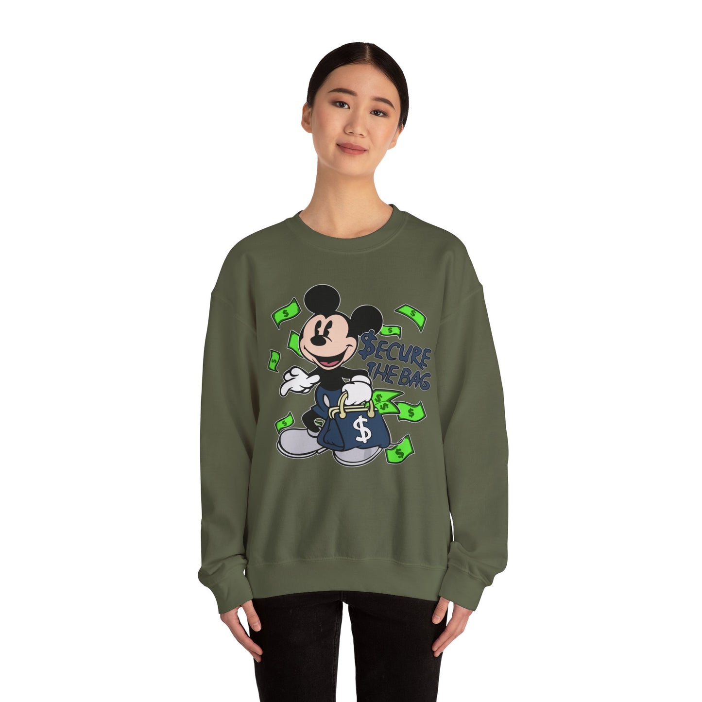 Unisex Sweatshirt - Secure the Bag Mickey Mouse Design