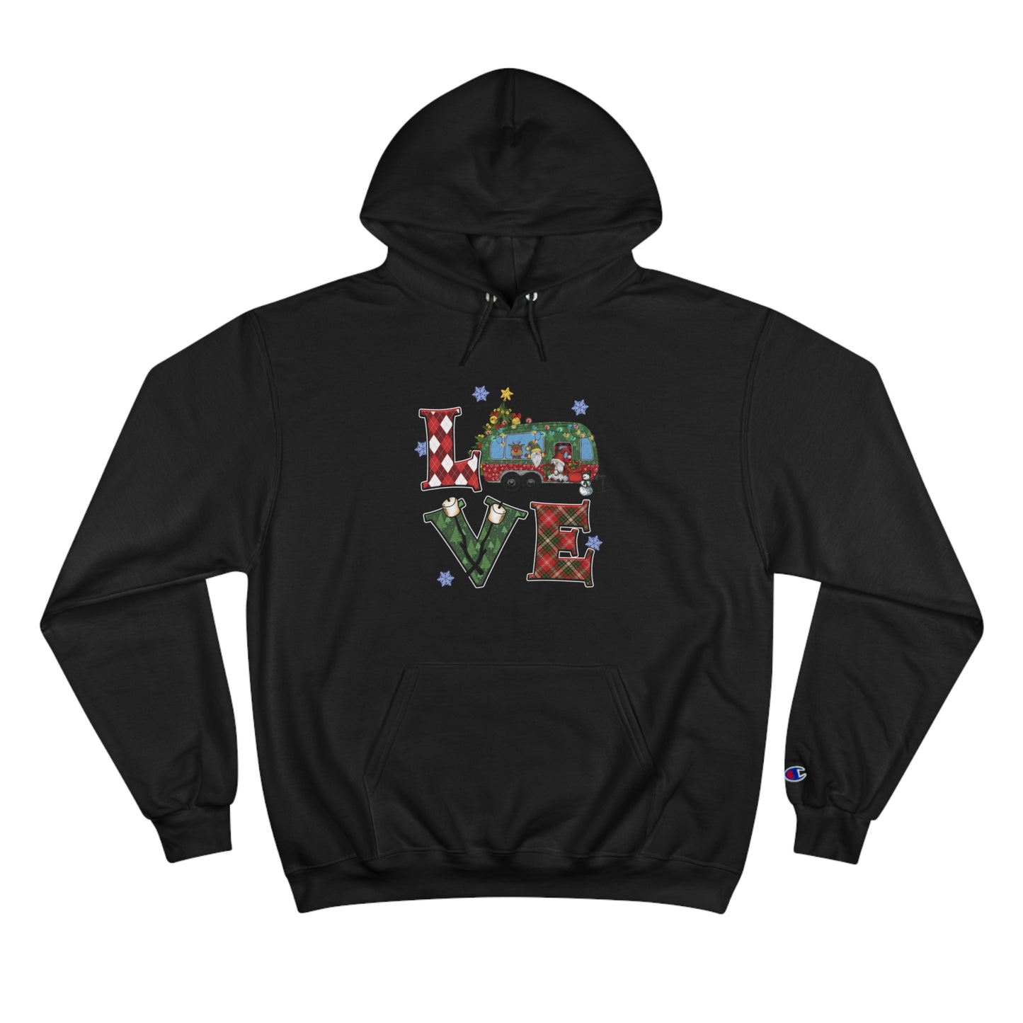 Festive Love Champion Hoodie - Christmas Truck Design