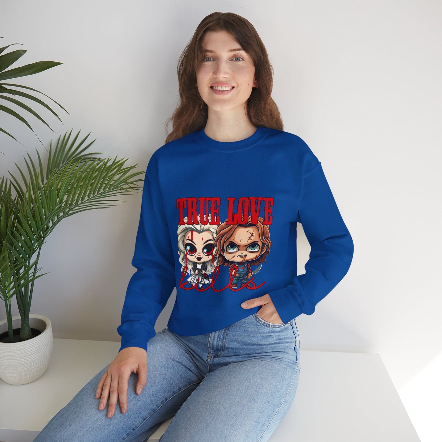 Chucky and bride Halloween Sweatshirt