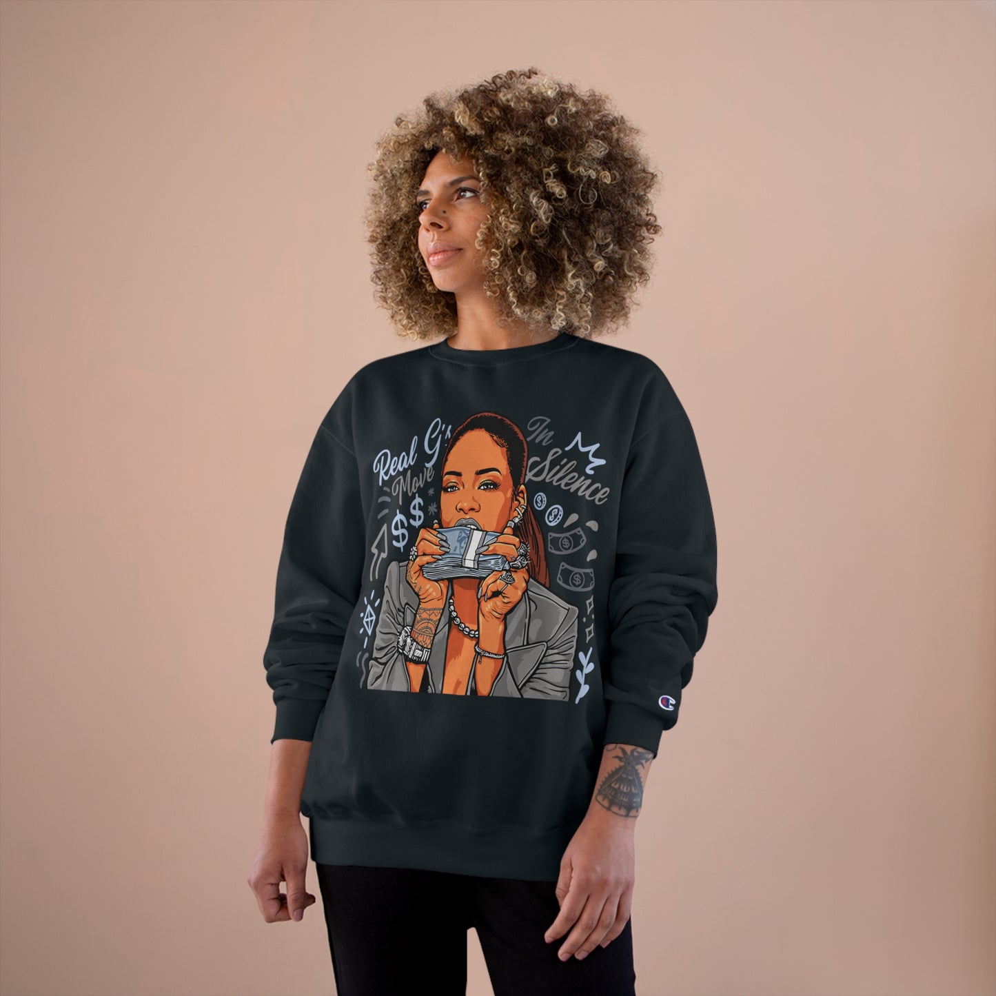 Real G's Move In Silence Champion Sweatshirt