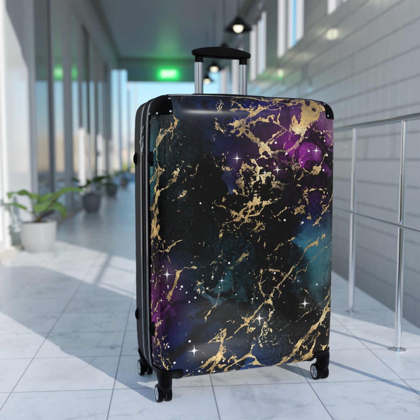 Purple Gold Suitcase