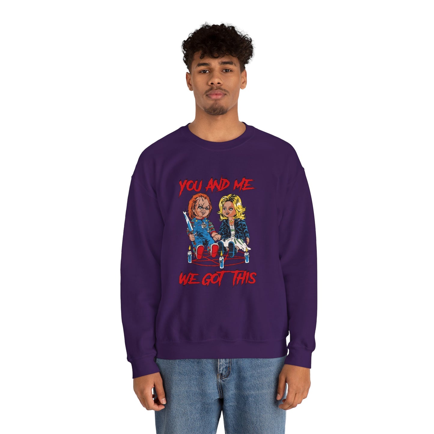 Chucky and bride Halloween Sweatshirt