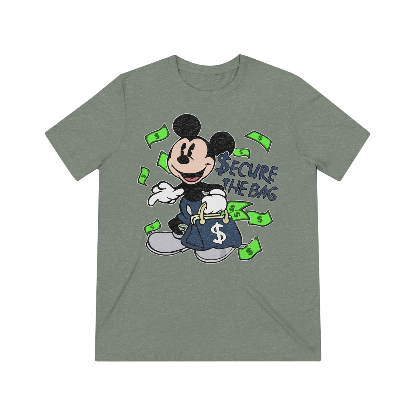 Disney Mickey Mouse 'Secure The Bag' Unisex Triblend Tee