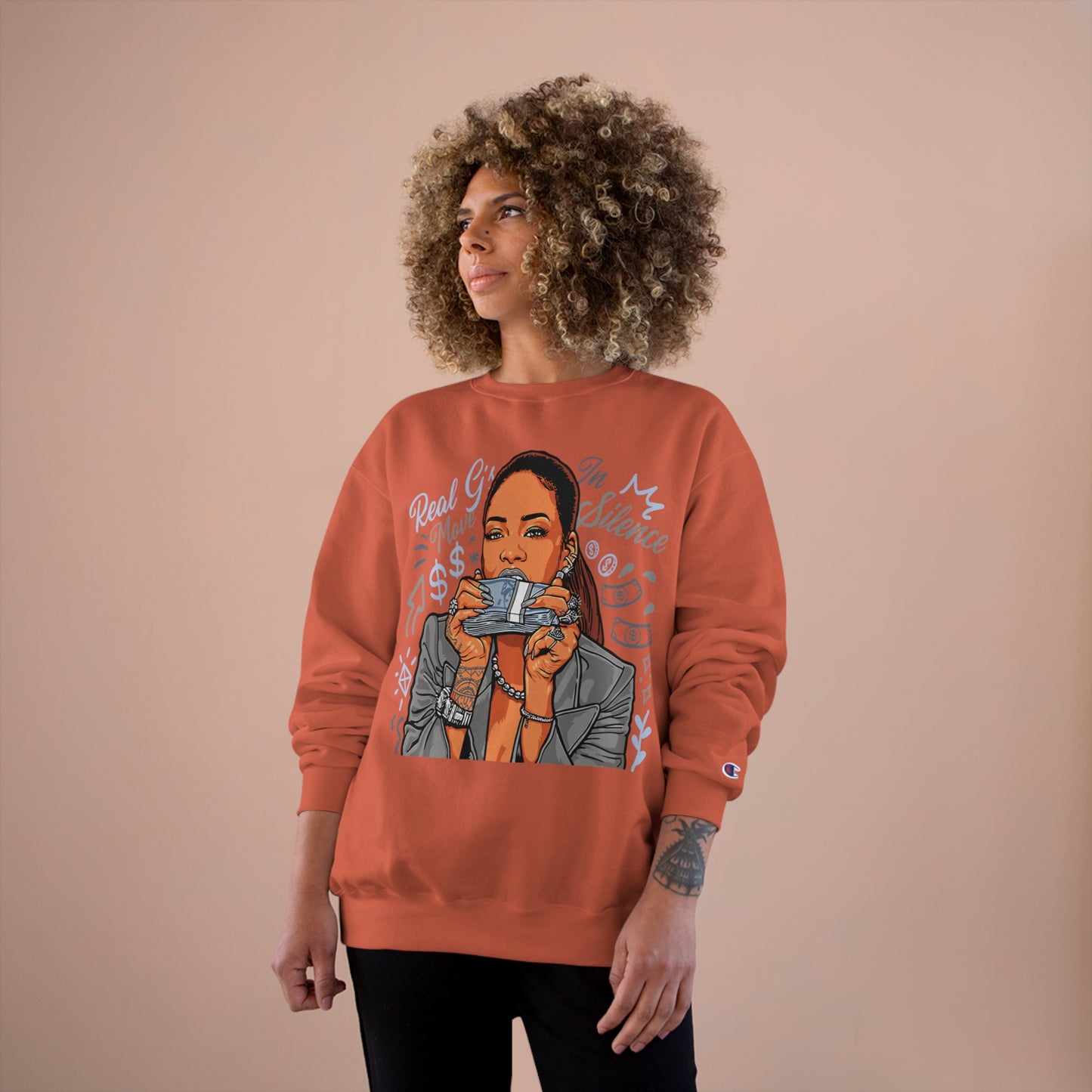 Real G's Move In Silence Champion Sweatshirt