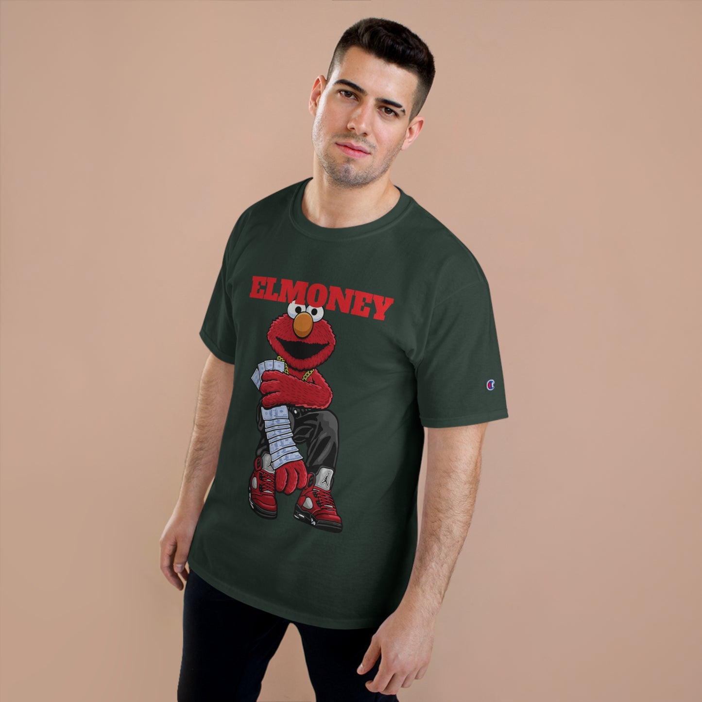 Elmo Champion T-Shirt with Money Design