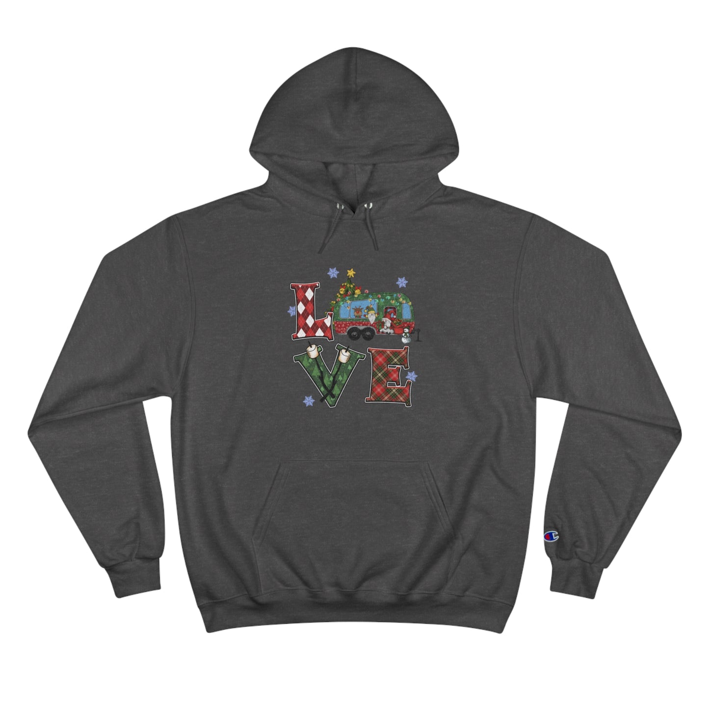 Festive Love Champion Hoodie - Christmas Truck Design